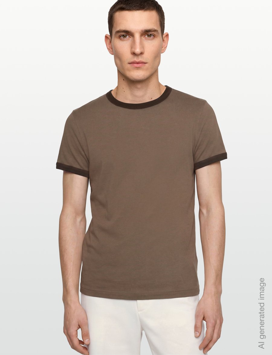 Organic Basics - True Heavy Ringer Tee - kortärmade t-shirts - shadow - 3