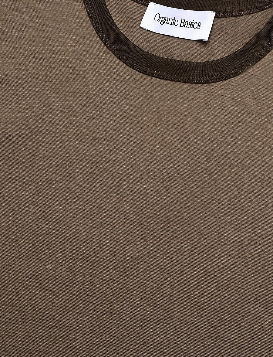 Organic Basics - True Heavy Ringer Tee - kortärmade t-shirts - shadow - 5