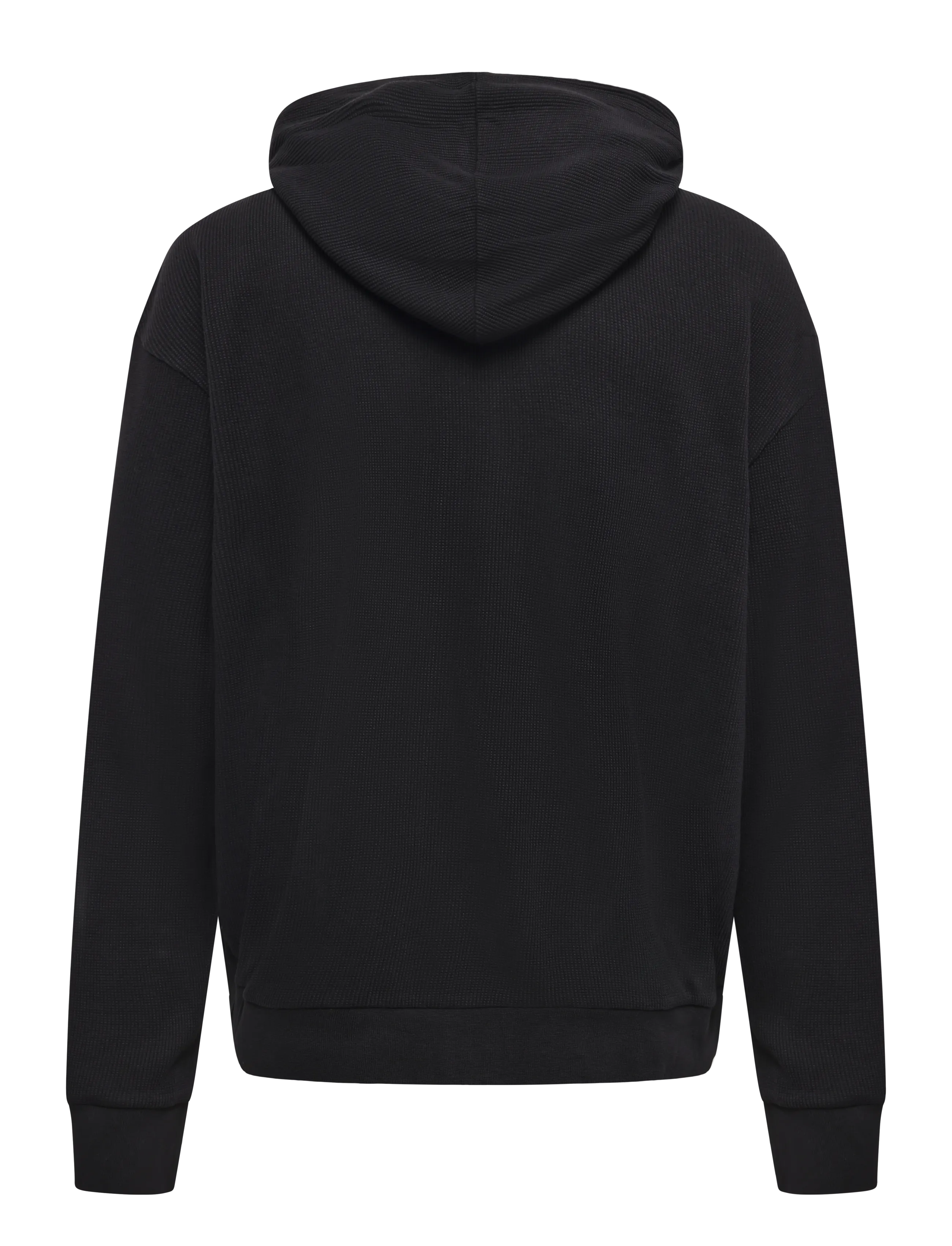 Organic Basics - Waffle Zip Hoodie - hoodies - black - 1
