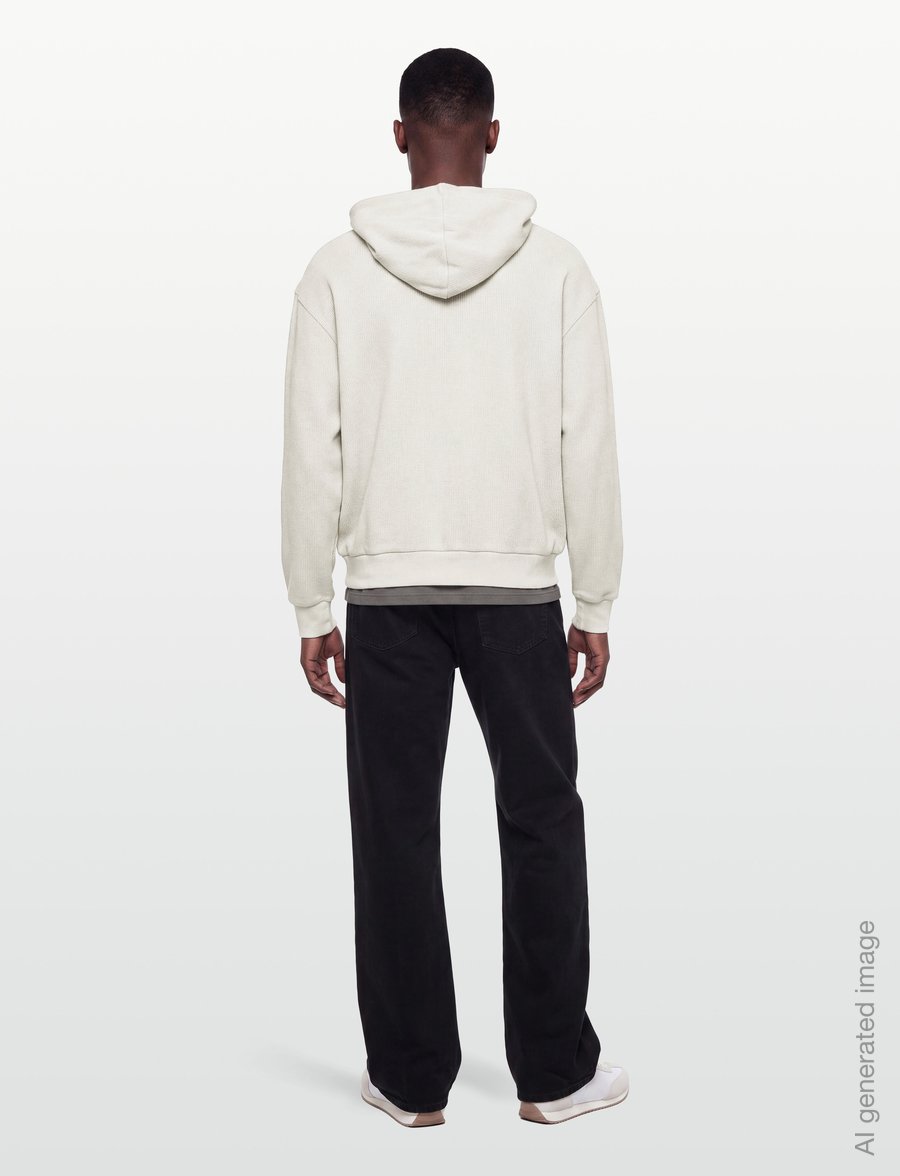 Organic Basics - Waffle Zip Hoodie - kapuzenpullover - moon river - 4