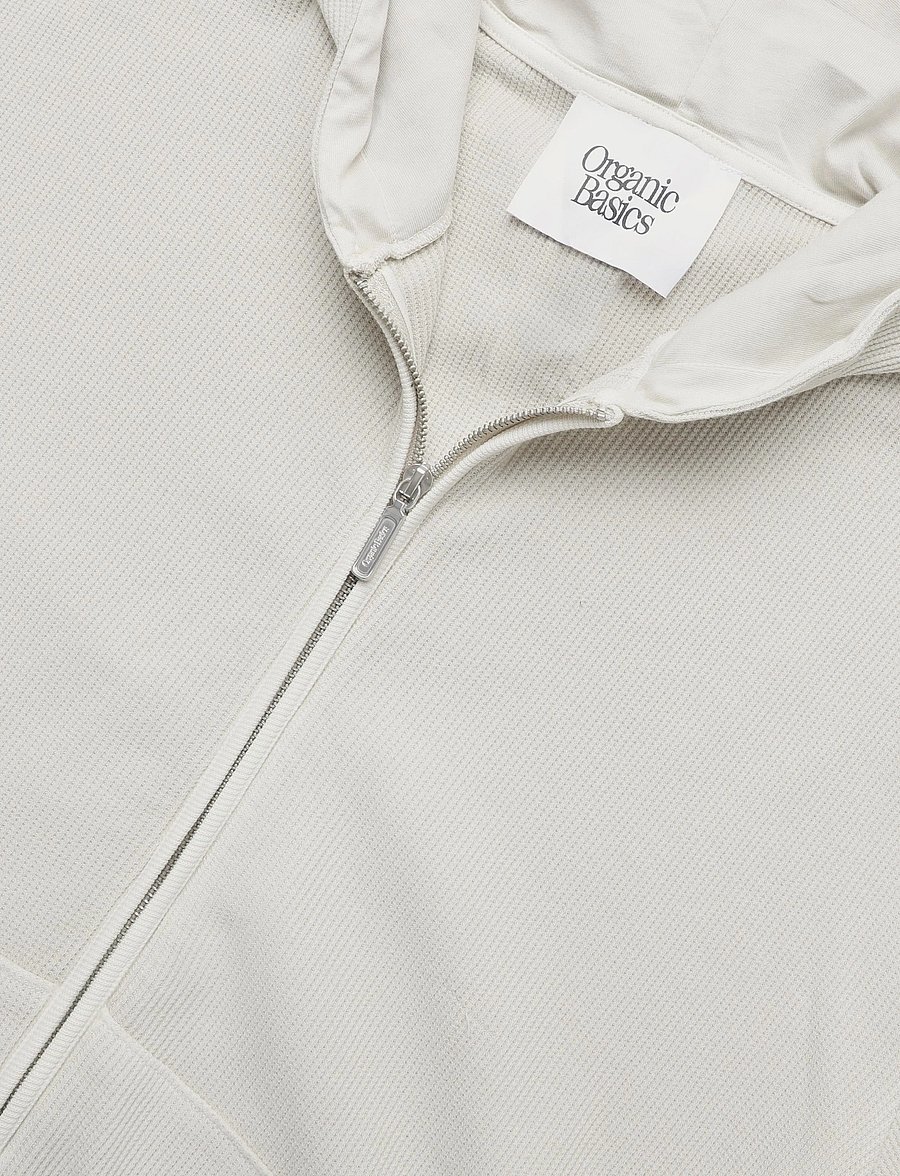 Organic Basics - Waffle Zip Hoodie - kapuzenpullover - moon river - 5