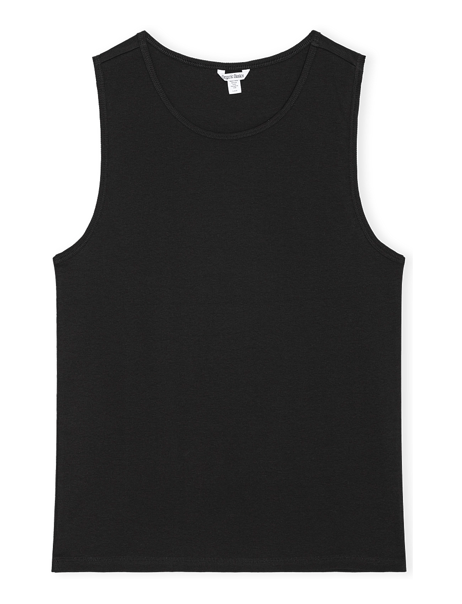 Organic Basics - Core Rib Tank 2-Pack - nattrøjer - black - 1