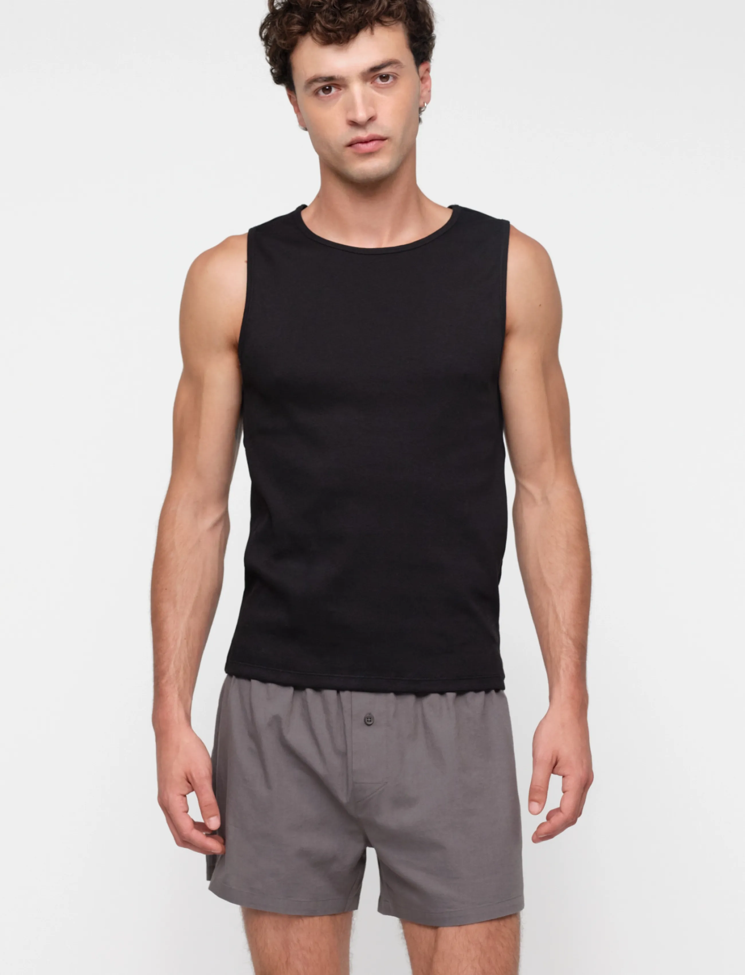 Organic Basics - Core Rib Tank 2-Pack - black - 2