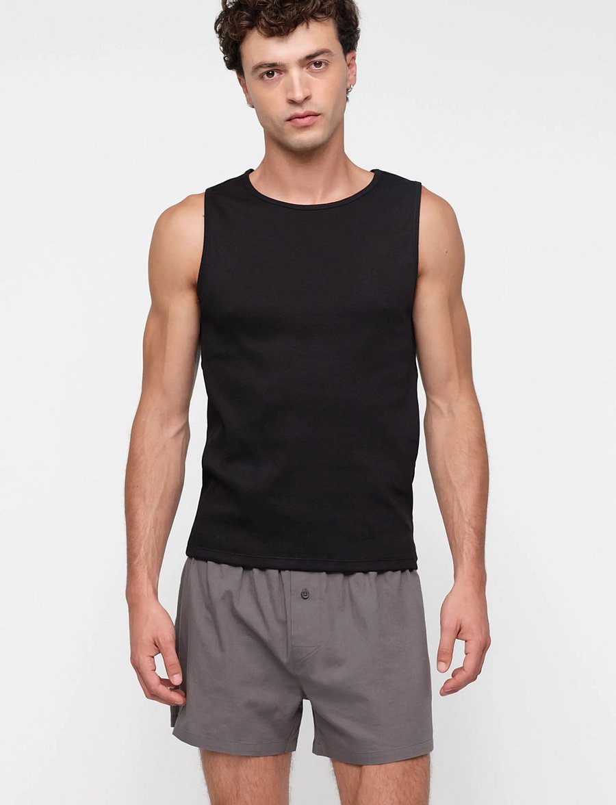 Organic Basics - Core Rib Tank 2-Pack - nattrøjer - black - 2