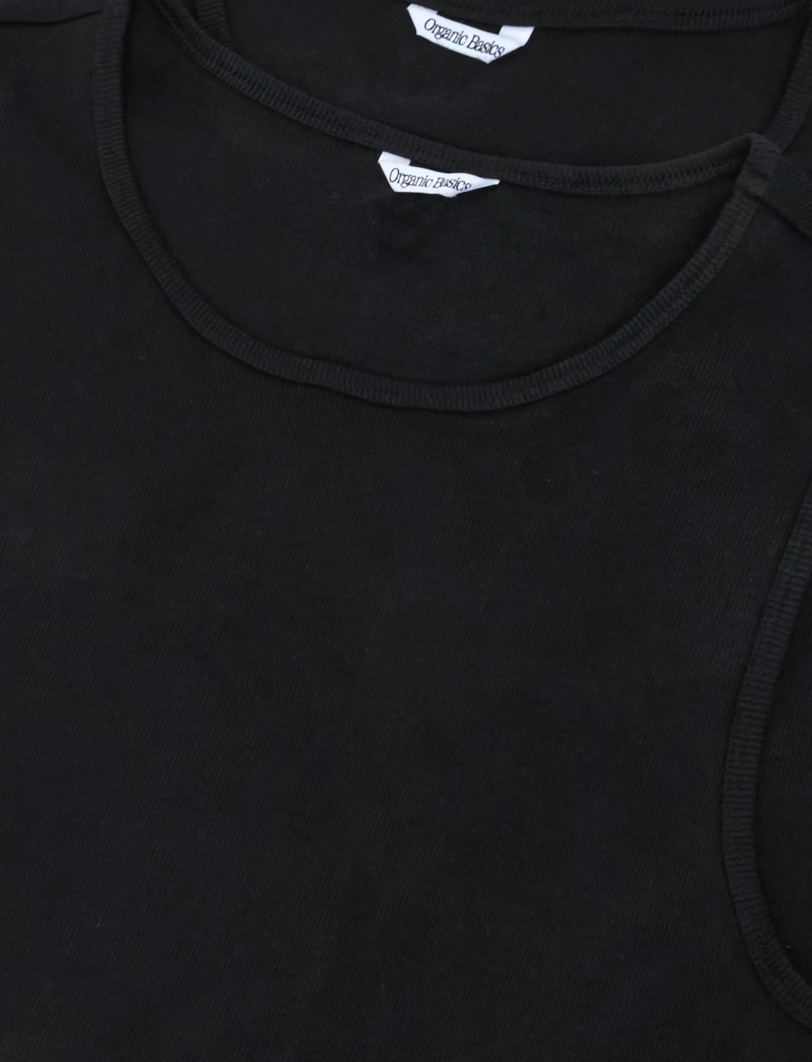 Organic Basics - Core Rib Tank 2-Pack - pidžaamasärgid - black - 5