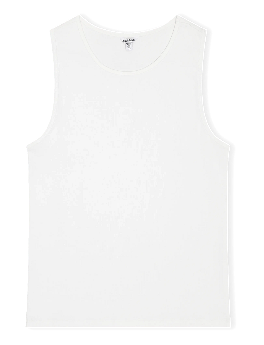 Organic Basics - Core Rib Tank 2-Pack - pyjamaoberteile - white - 0