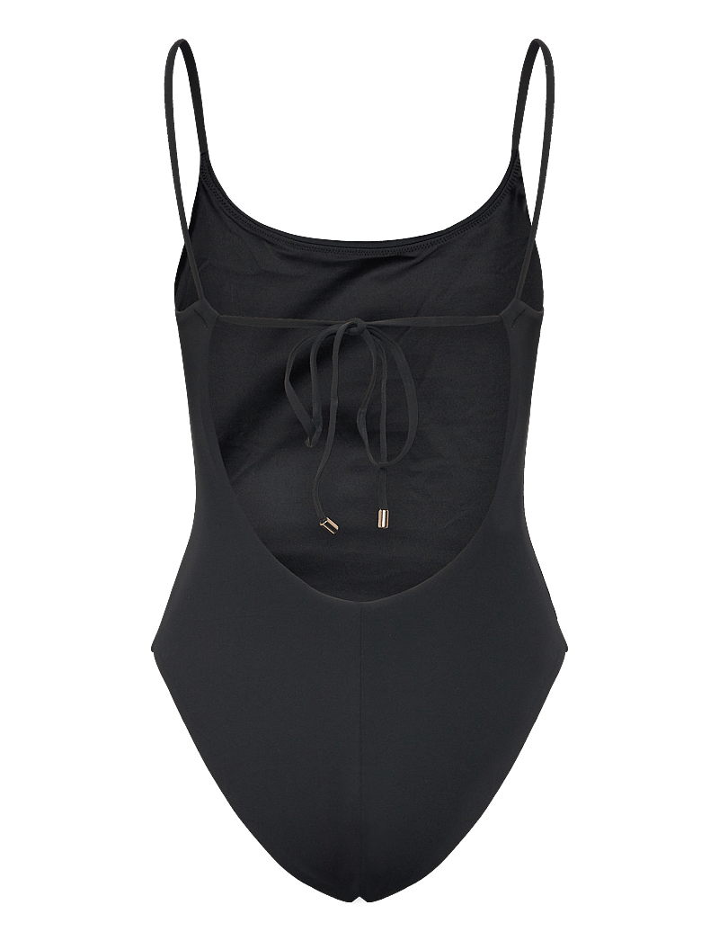 Organic Basics - Swim Open Back One-Piece - baddräkter - black - 2