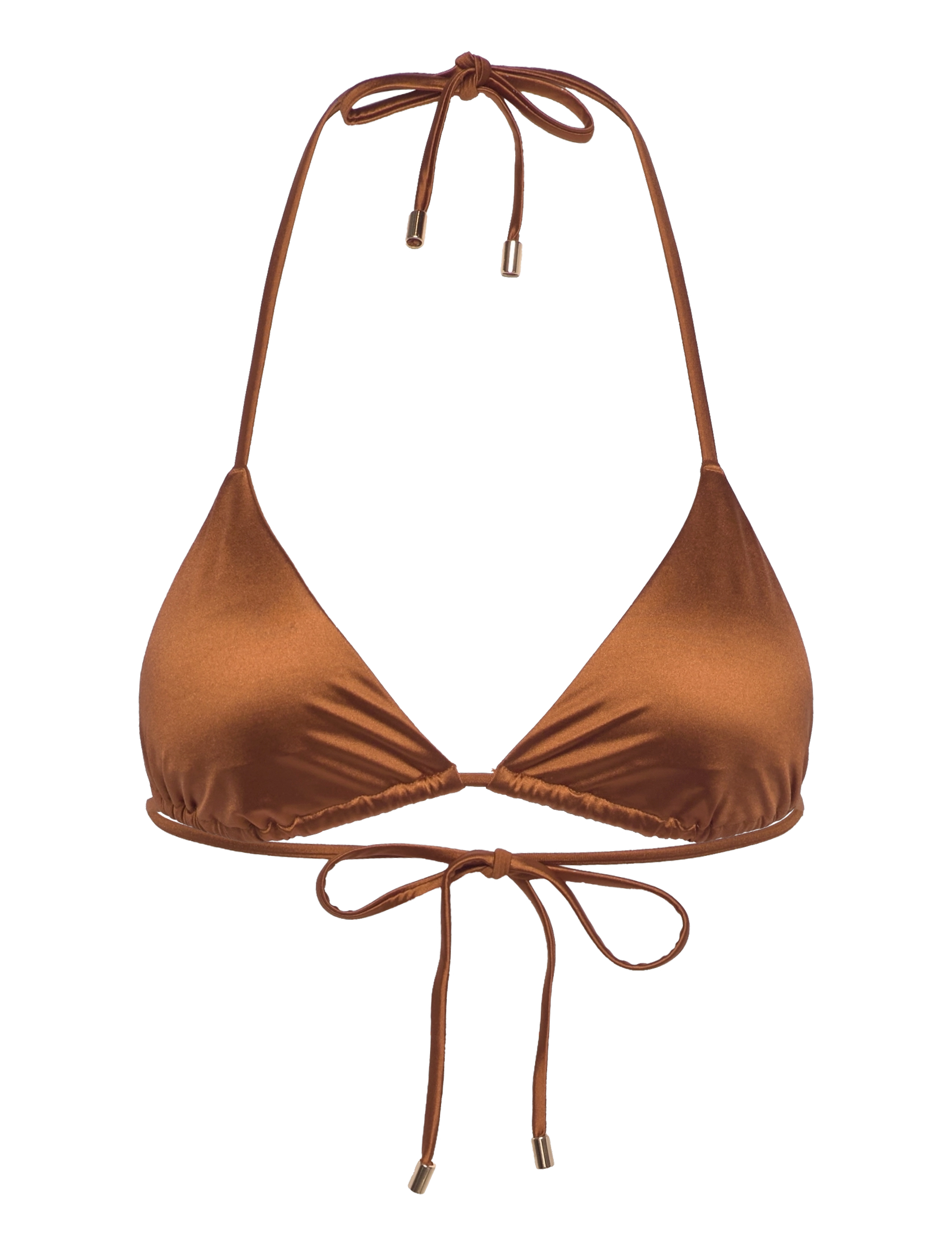 ORGANIC BASICS Solar Swim Triangle Bikini Oberteil Braun - L - Damen