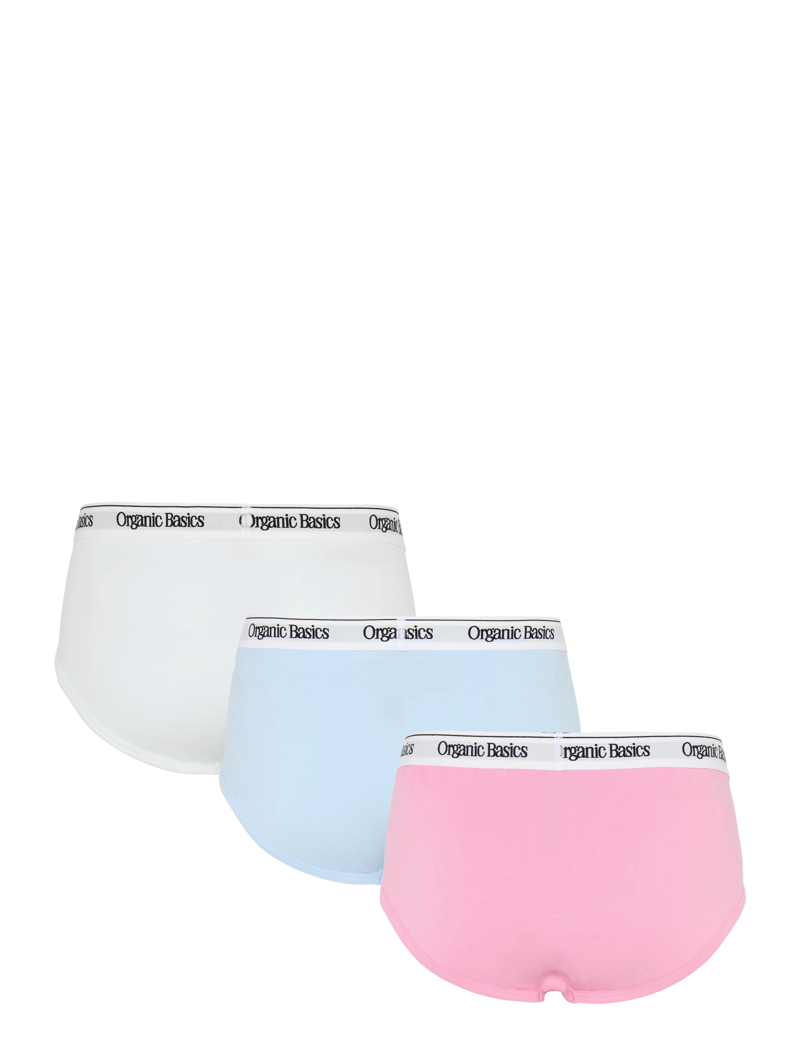 Organic Basics - Easy Briefs 3-Pack - herren slips - light blue / white / soft pink - 1
