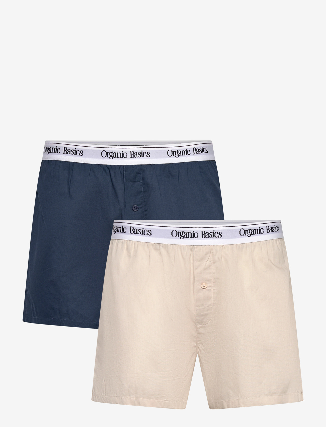 Organic Basics - Easy Boxer Shorts 2-Pack - boxershorts - midnight blue / sandstone - 0