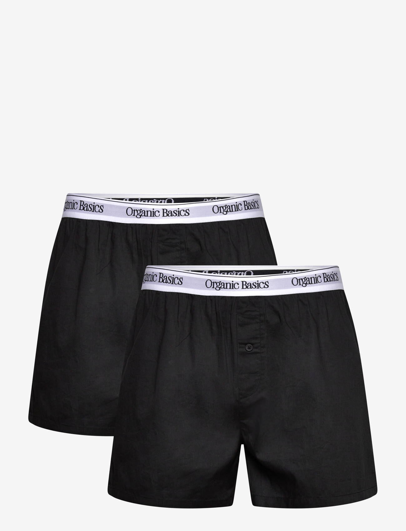 Organic Basics - Easy Boxer Shorts 2-Pack - laveste priser - black - 0