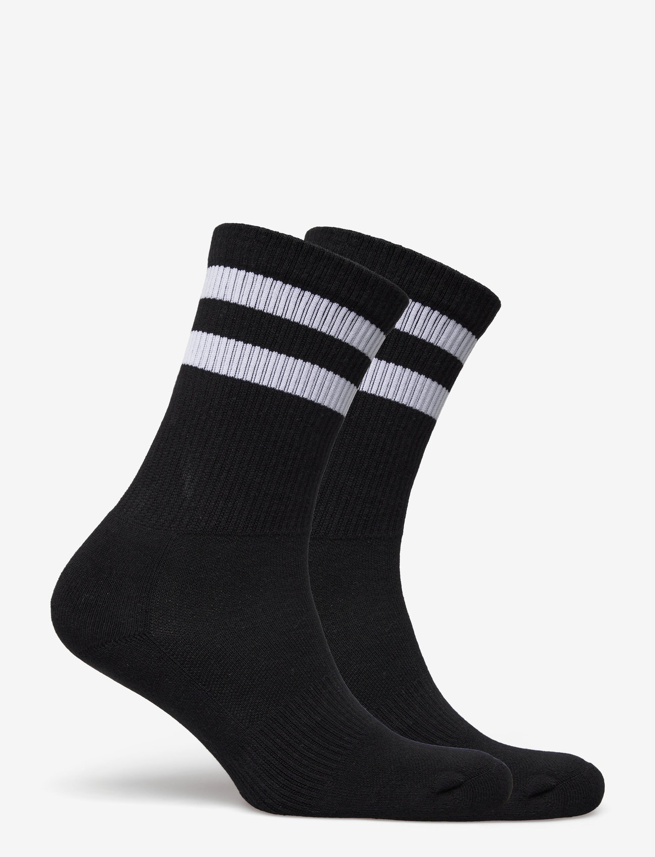 Organic Basics - Core Stripe Crew Socks 2-pack - mažiausios kainos - black / white - 3