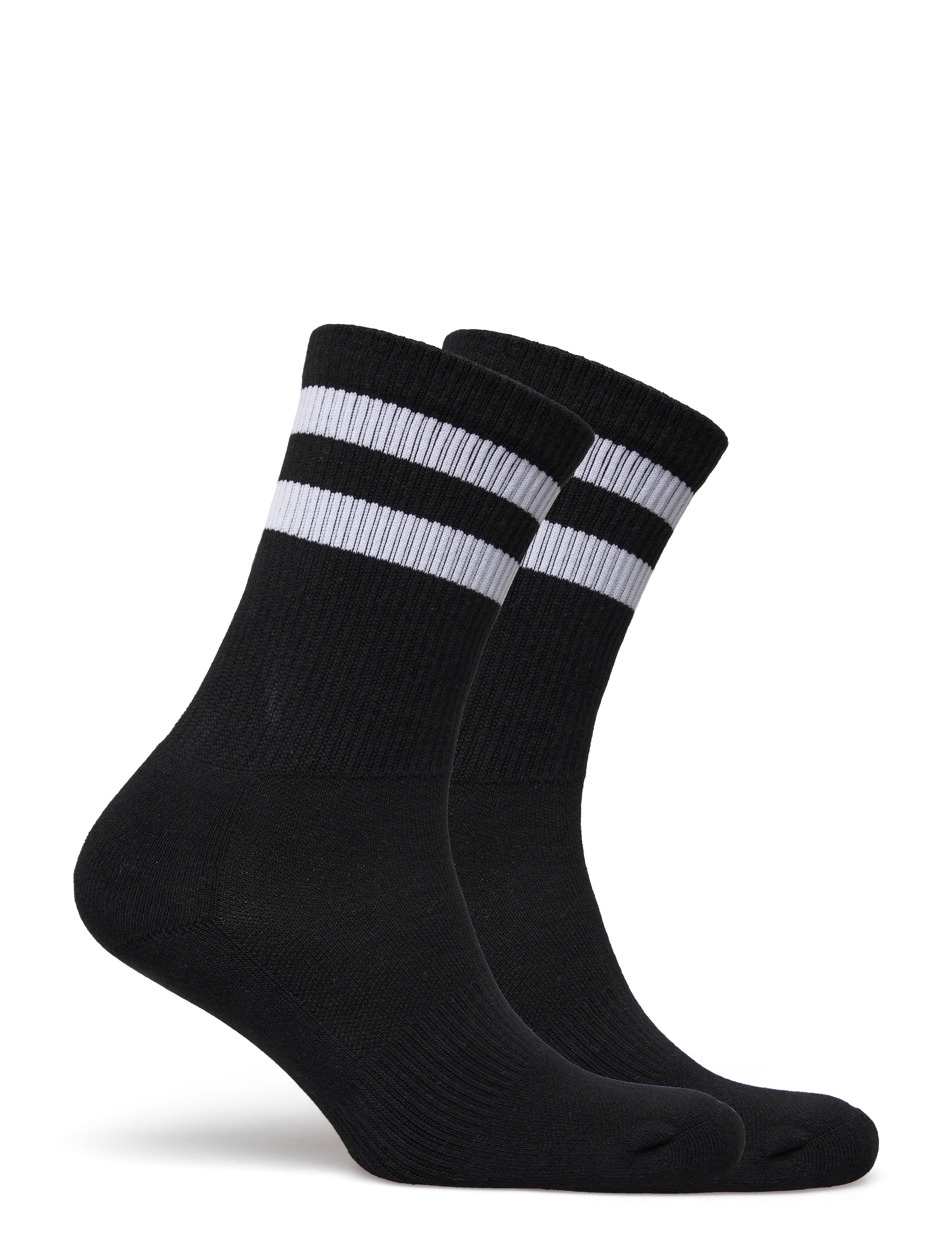 Organic Basics - Core Stripe Crew Socks 2-pack - die niedrigsten preise - black / white - 3