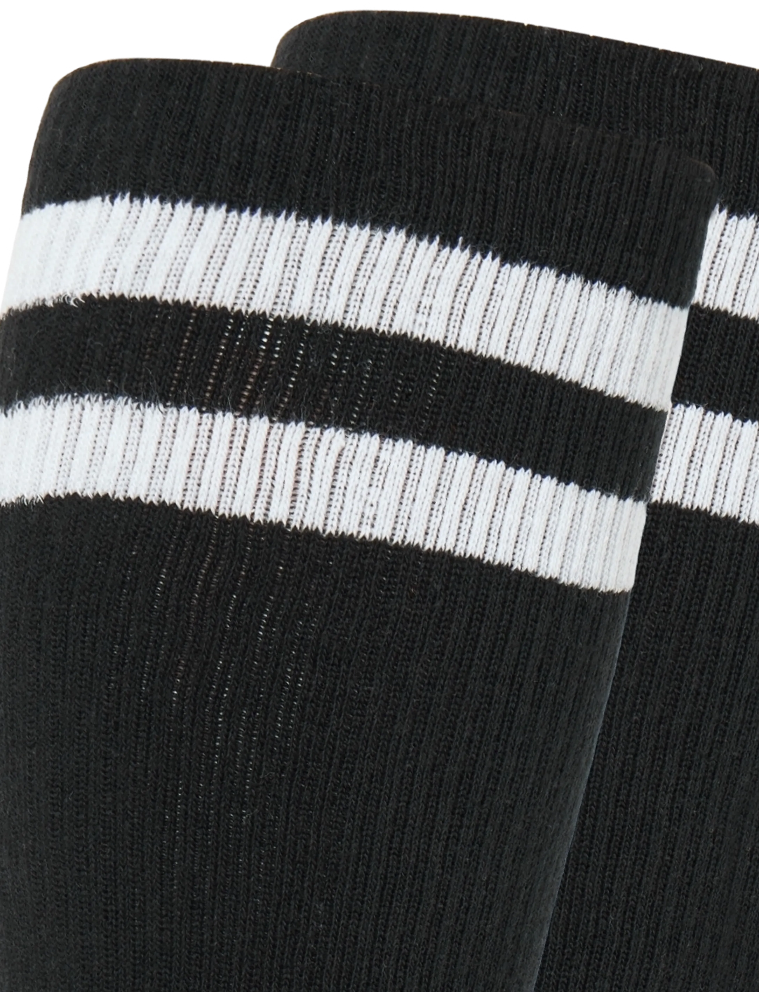 Organic Basics - Core Stripe Knee High Socks - lägsta priserna - black / white - 3
