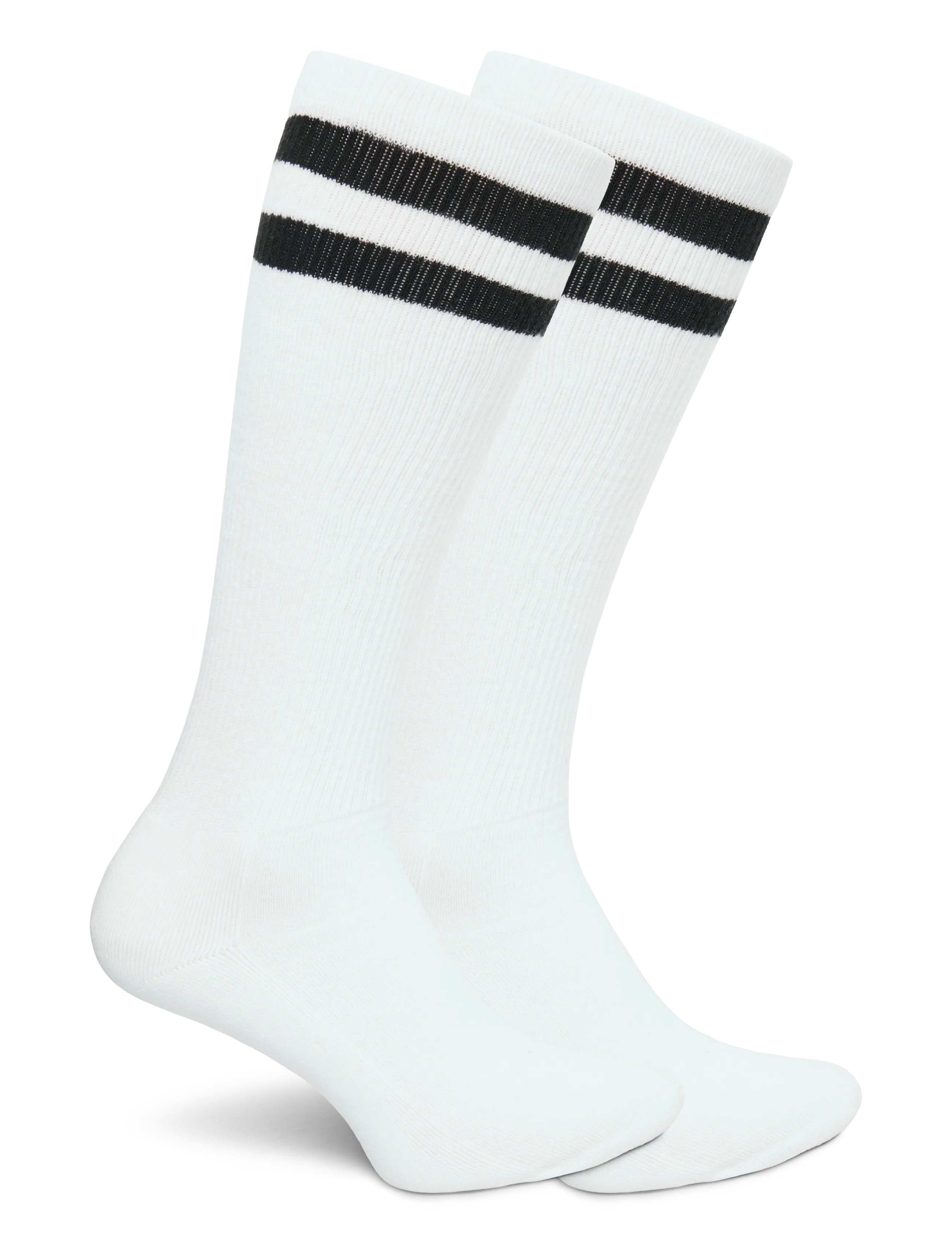 Organic Basics - Core Stripe Knee High Socks - die niedrigsten preise - white / black - 1