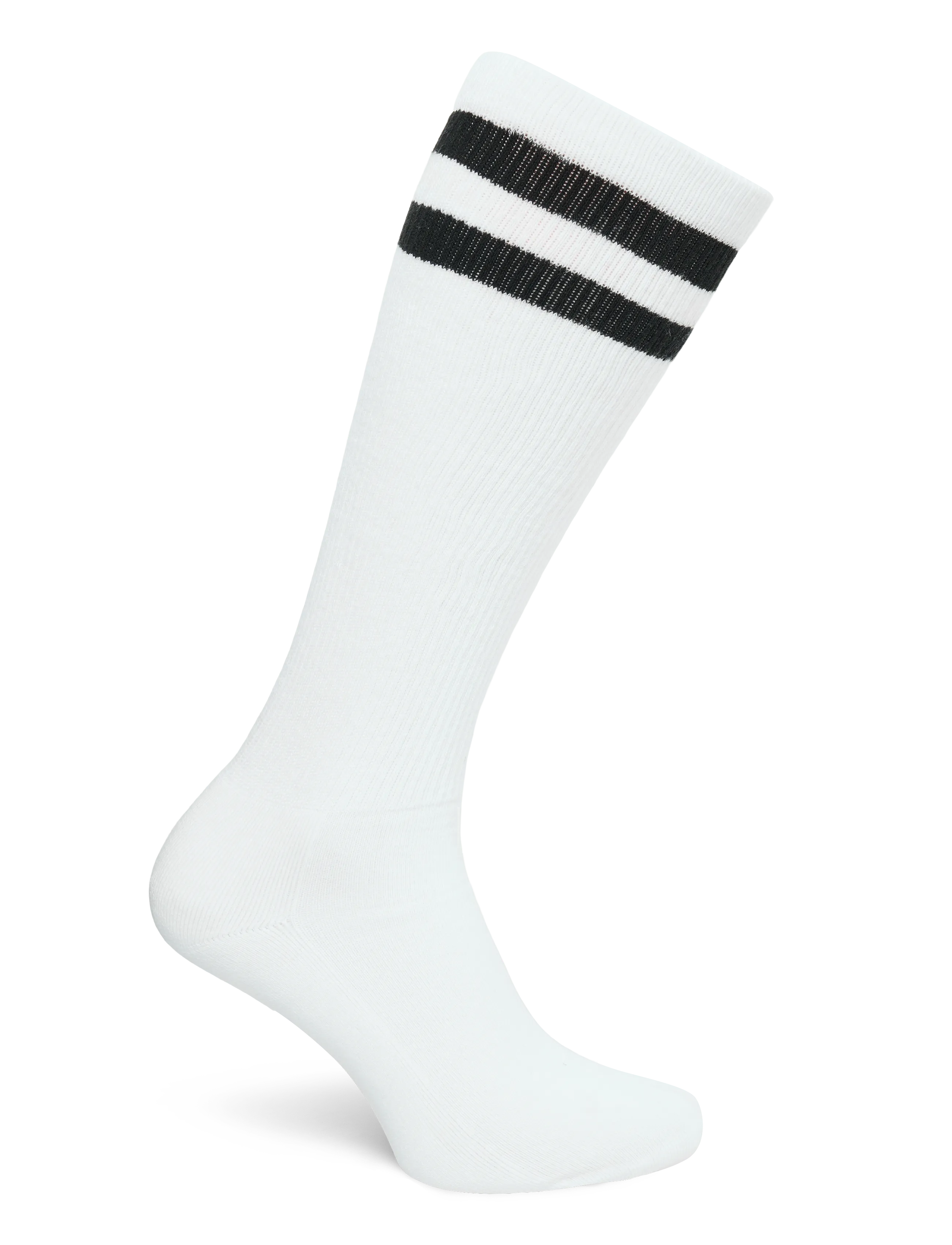Organic Basics - Core Stripe Knee High Socks - lowest prices - white / black - 2