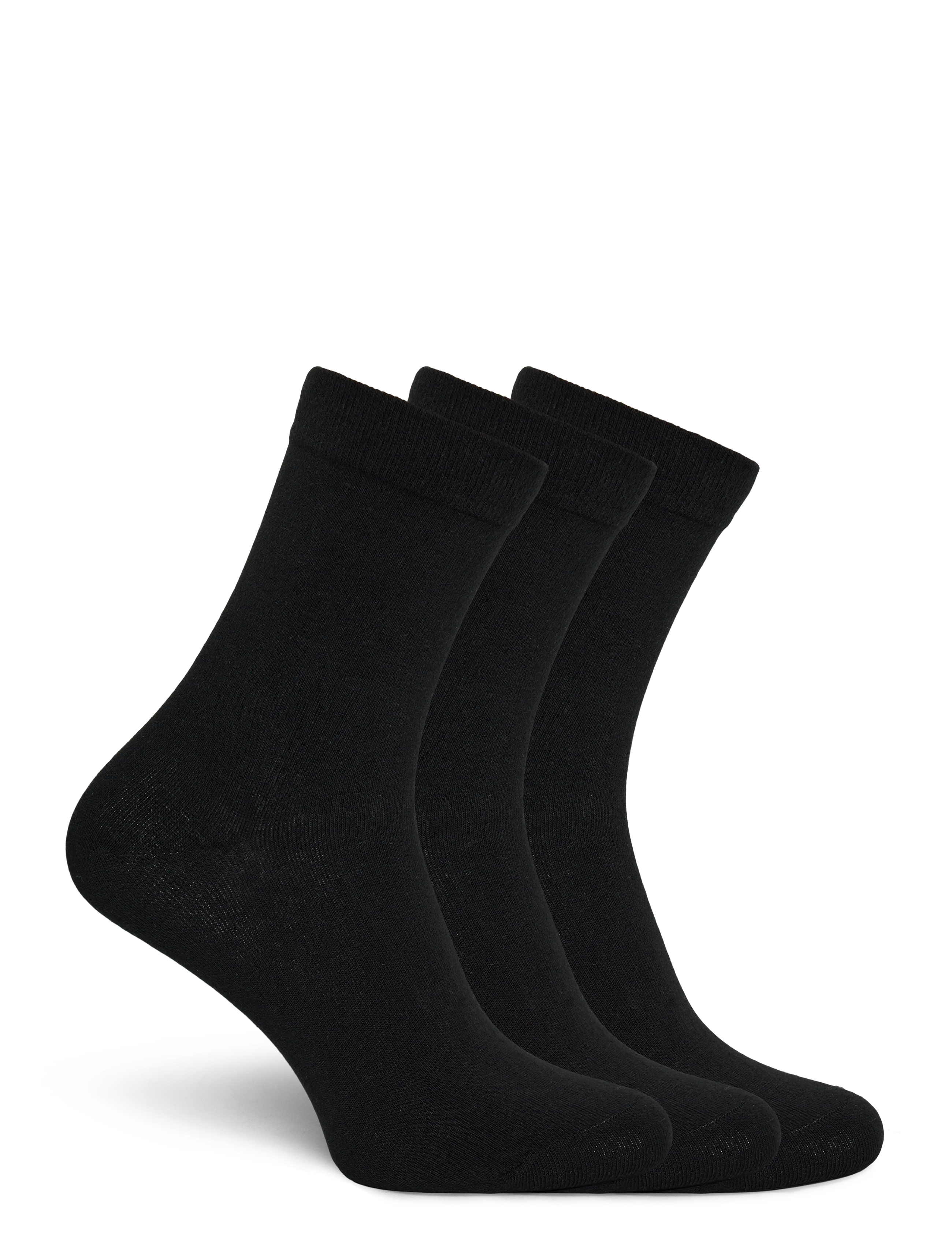 Organic Basics - Core Crew Socks 2-pack - lägsta priserna - black - 2