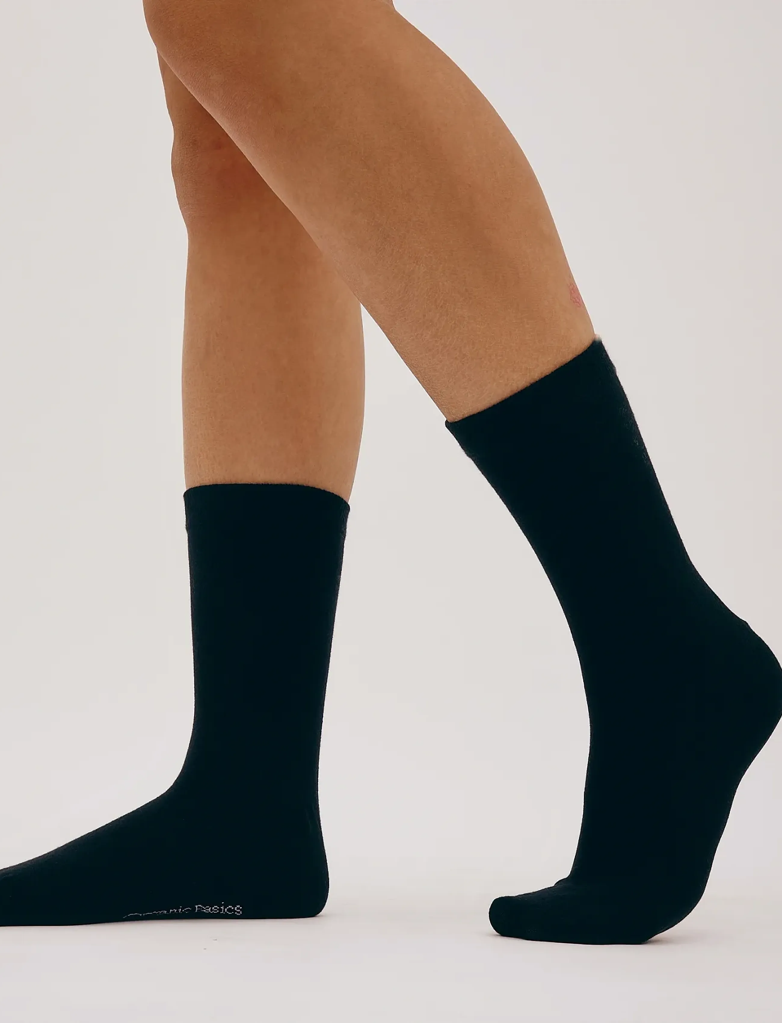 Organic Basics - Core Crew Socks 2-pack - madalaimad hinnad - black - 0