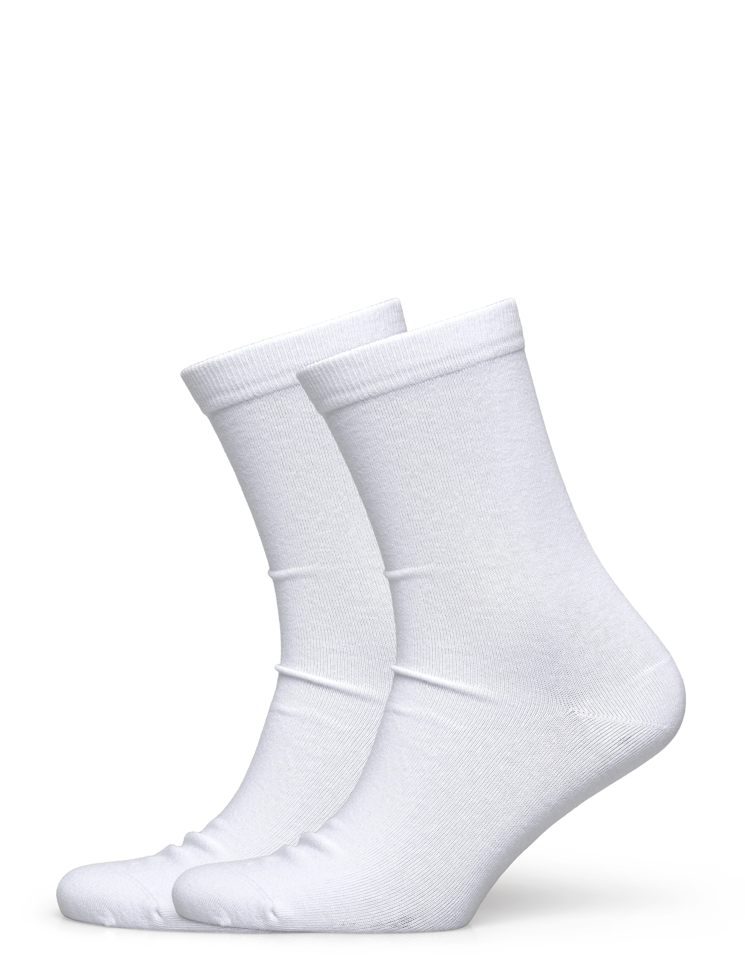 Organic Basics Core Crew Socks 2-pack - Bielizna - WHITE / white