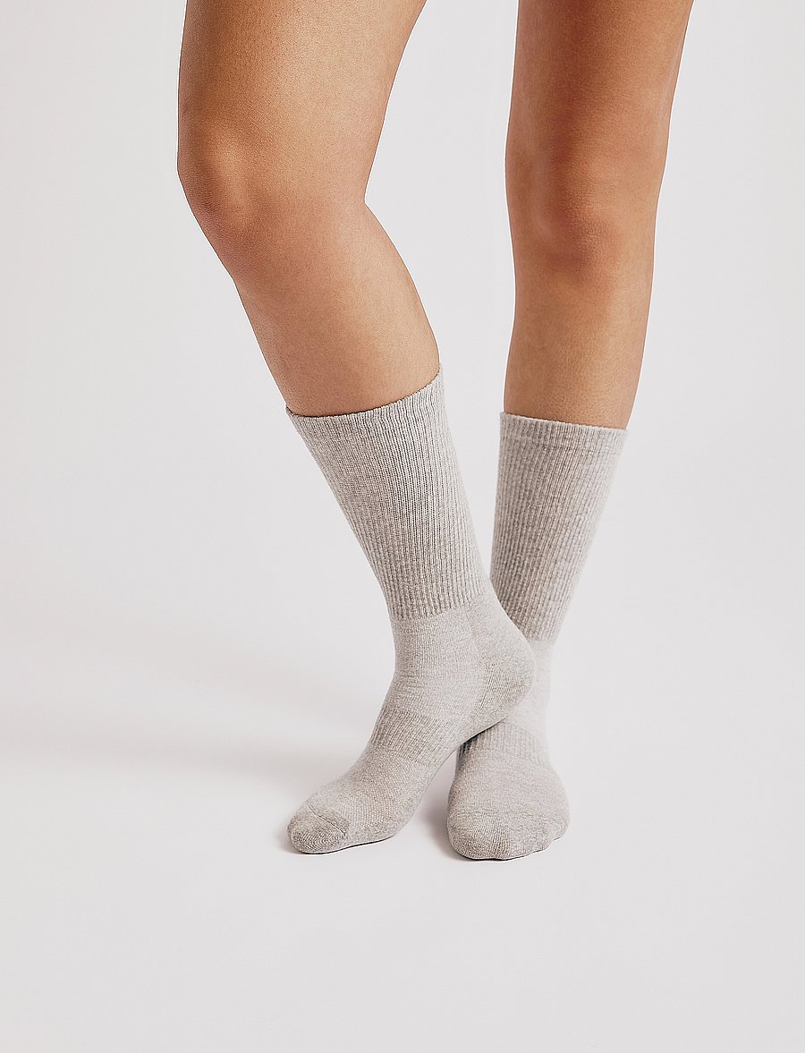 Organic Basics - Core Tennis Crew Socks 2-pack - vanliga strumpor - grey - 0