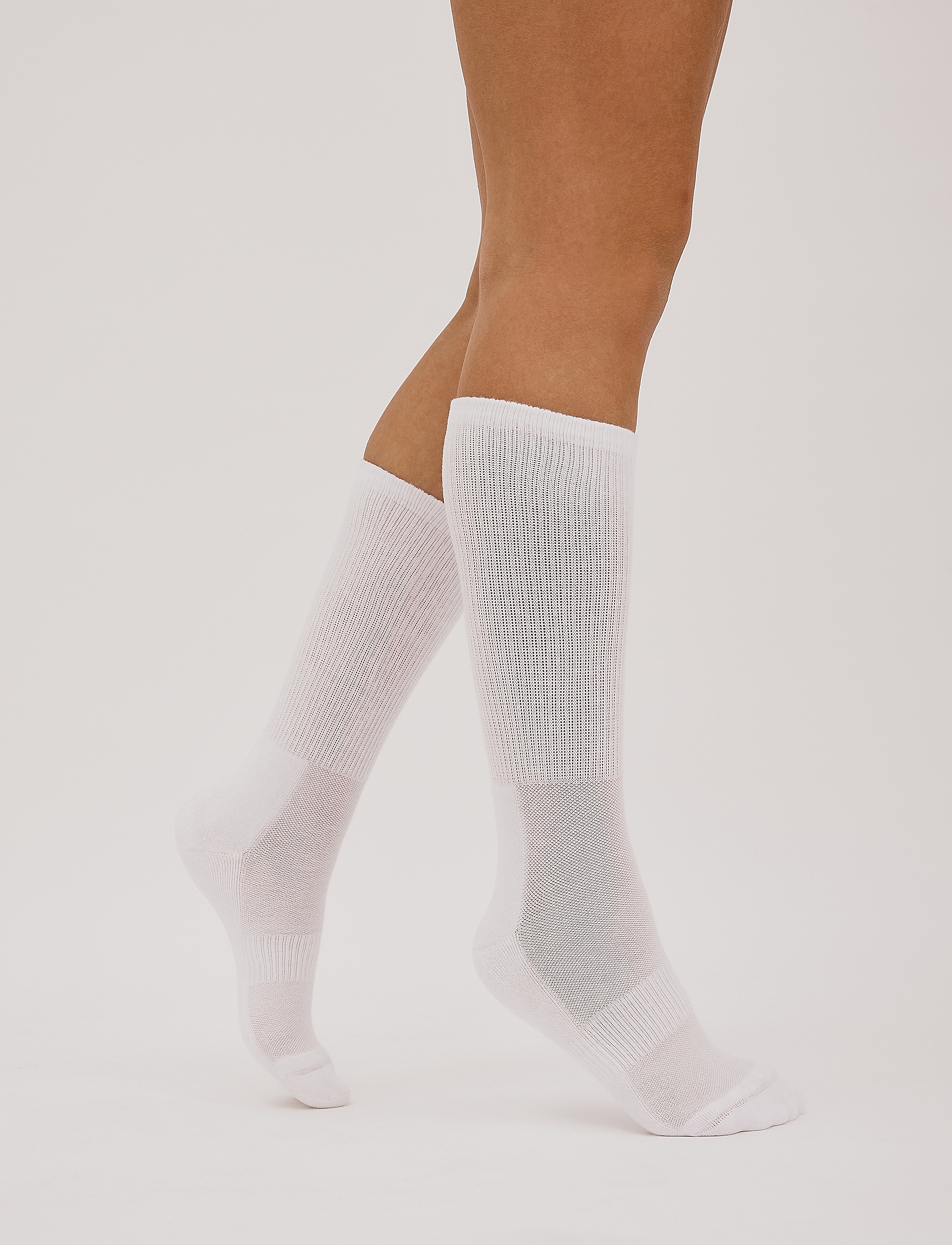 Organic Basics Core Tennis Crew Socks 2-pack - Strømper - WHITE / white