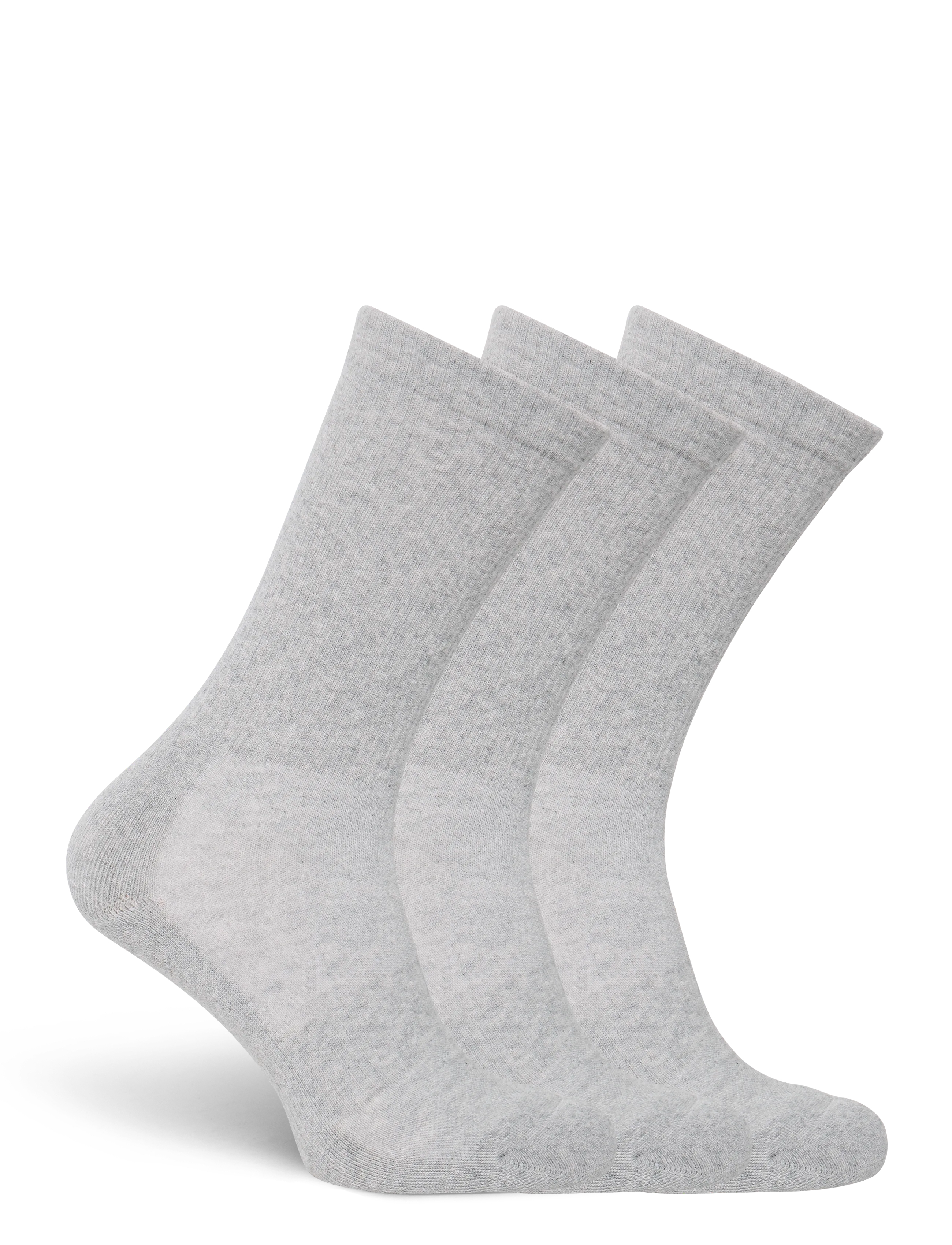 Organic Basics - Core Tennis Crew Socks 3-pack - laveste priser - grey - 1