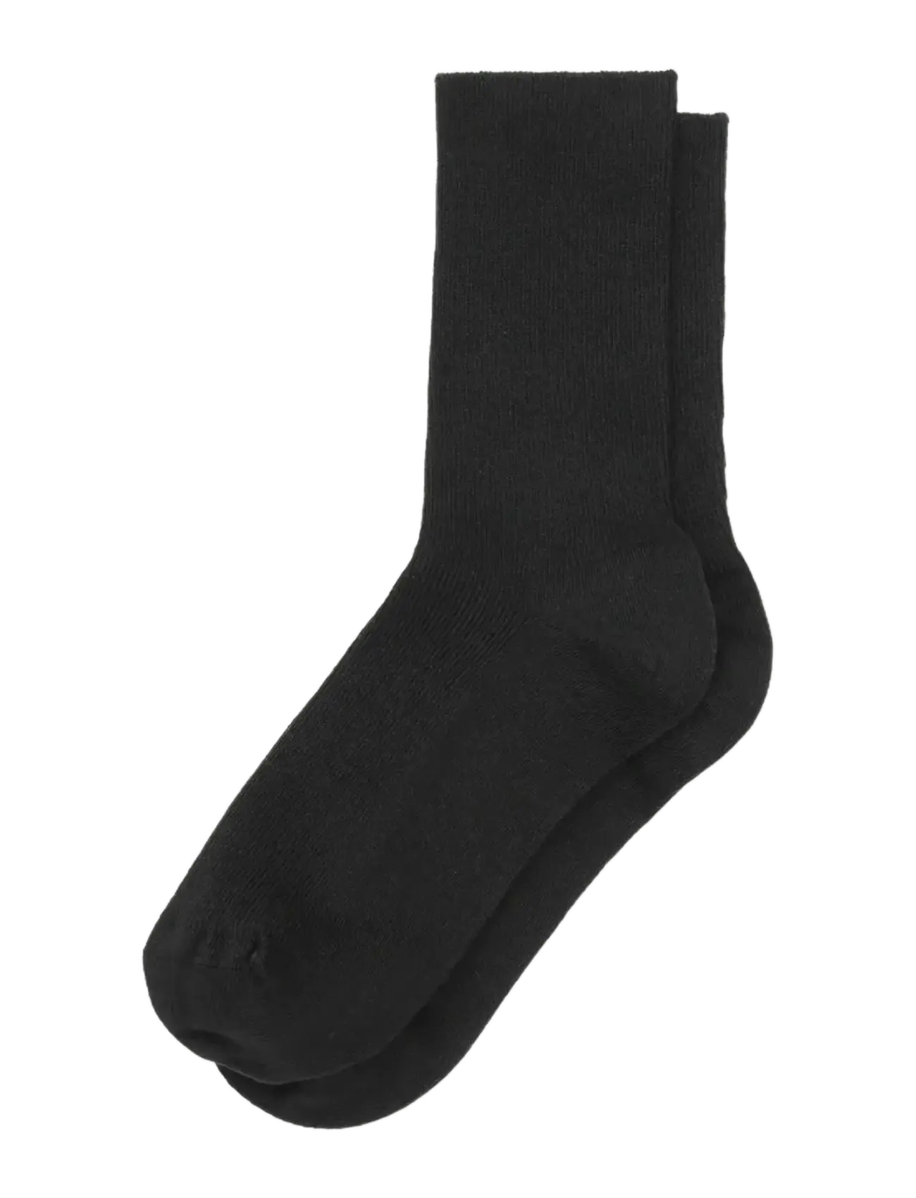 Organic Basics Core Crew Rib Socks 3-Pack, Mænd, Ribstrikkede Strømper, Sort, Str: 43-46