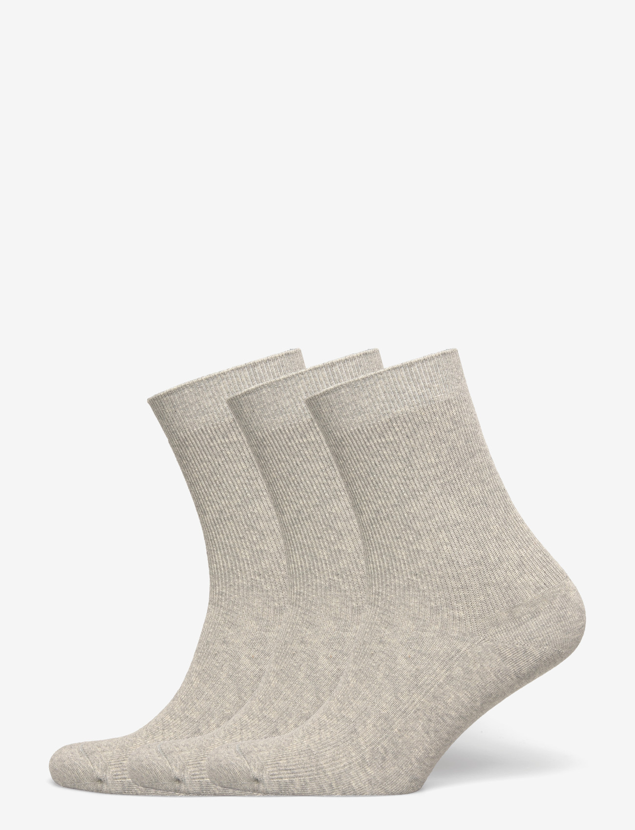 Organic Basics - Core Crew Rib Socks 3-Pack - sokker - grey - 0