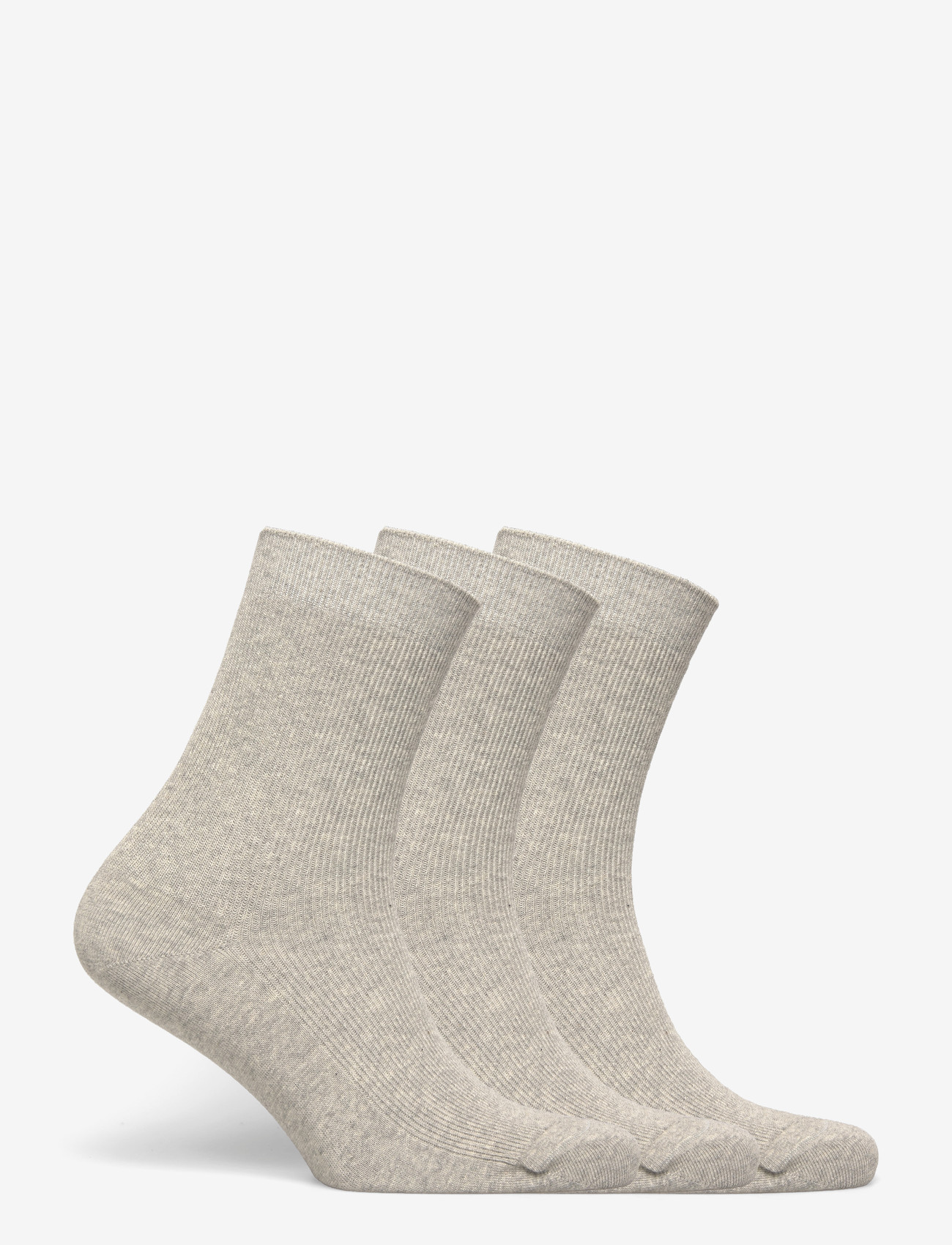 Organic Basics - Core Crew Rib Socks 3-Pack - sokker - grey - 1