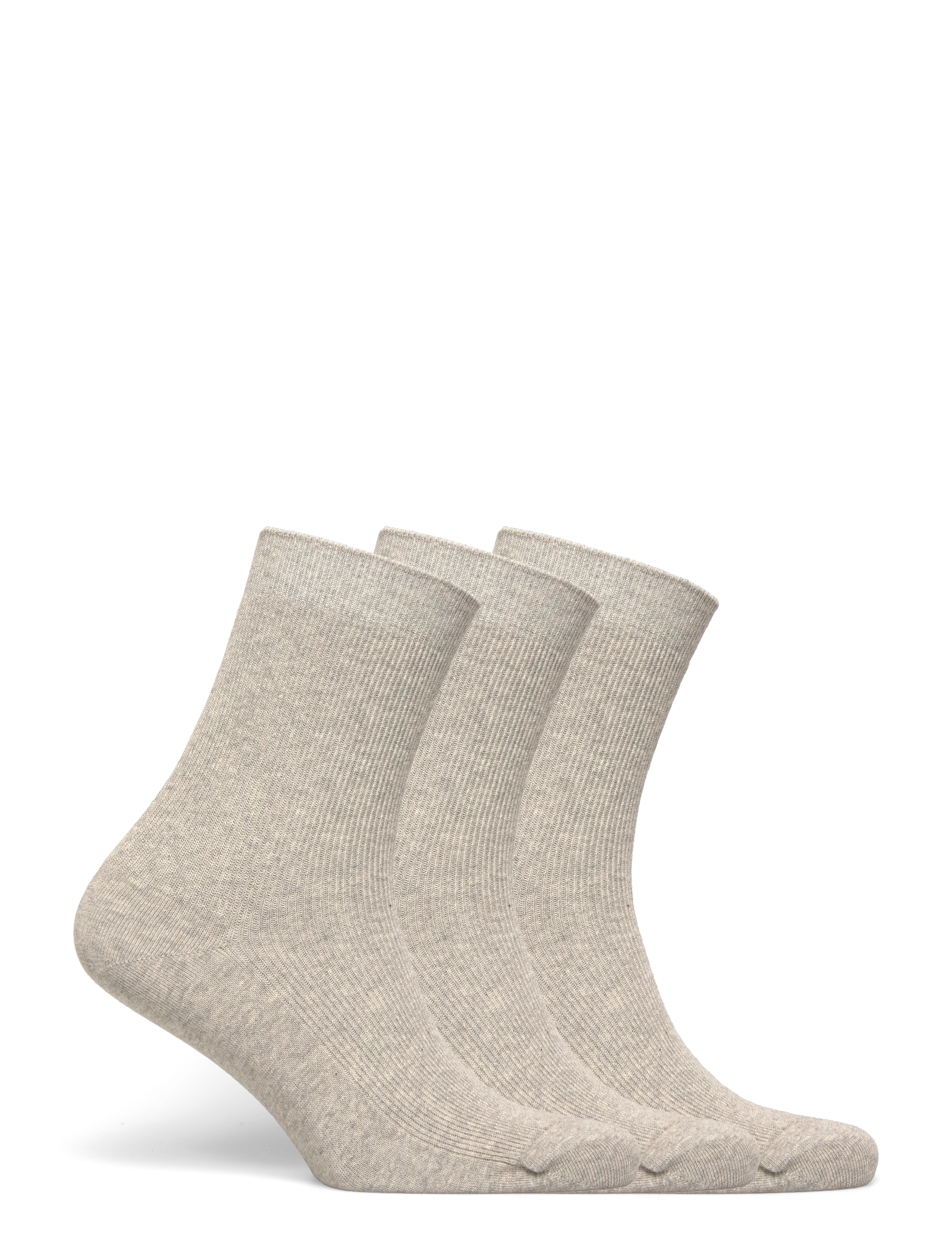 Organic Basics - Core Crew Rib Socks 3-Pack - die niedrigsten preise - grey - 1