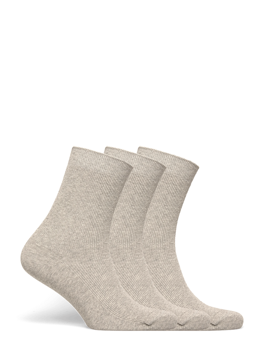 Organic Basics - Core Crew Rib Socks 3-Pack - crew-socken - grey - 1