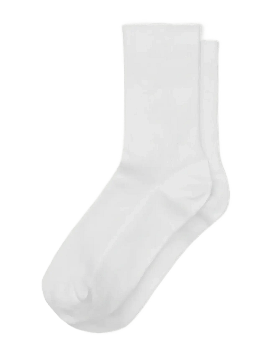 Organic Basics - Core Crew Rib Socks 3-Pack - crew-socken - white - 0
