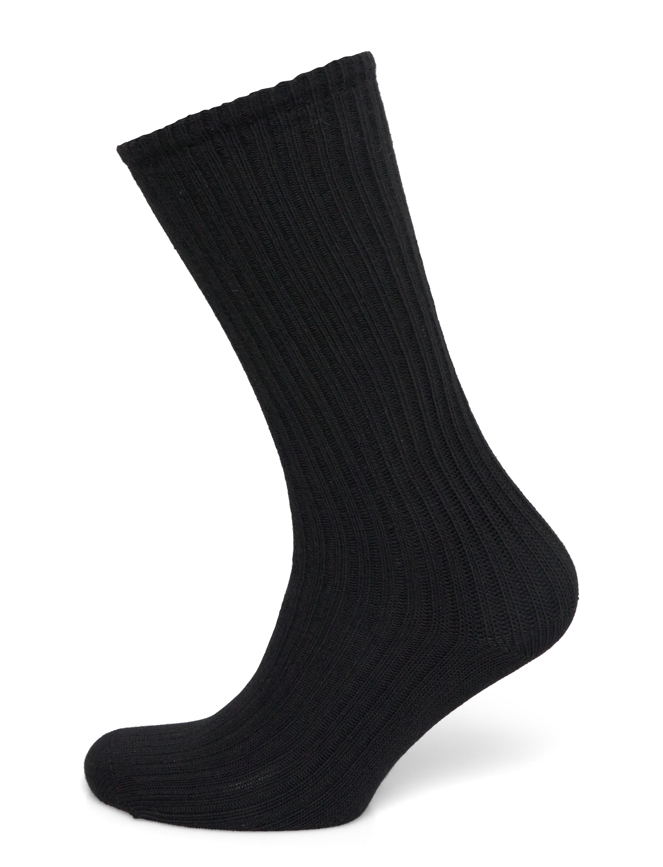 ORGANIC BASICS Soft Slouchy Socken Schwarz - 35-38 - Damen