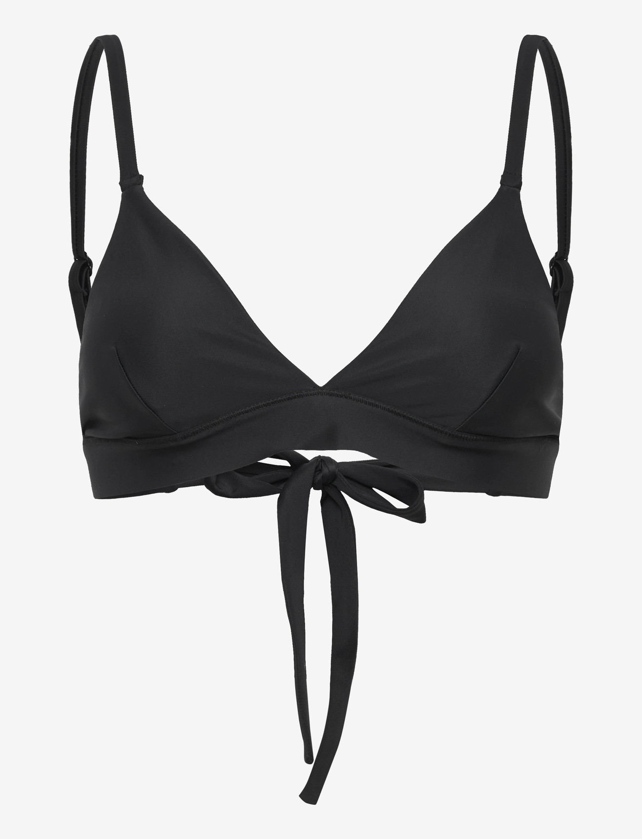 Organic Basics - Re-Swim Bikini Top - trekant-bikinis - black - 0
