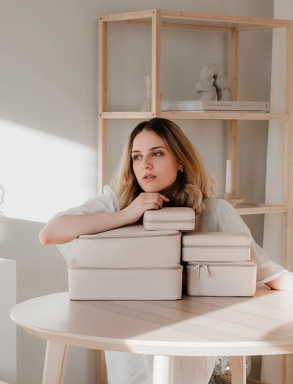 Organista - Vegan Leather Combo Set - smyckeskrin - beige - 0