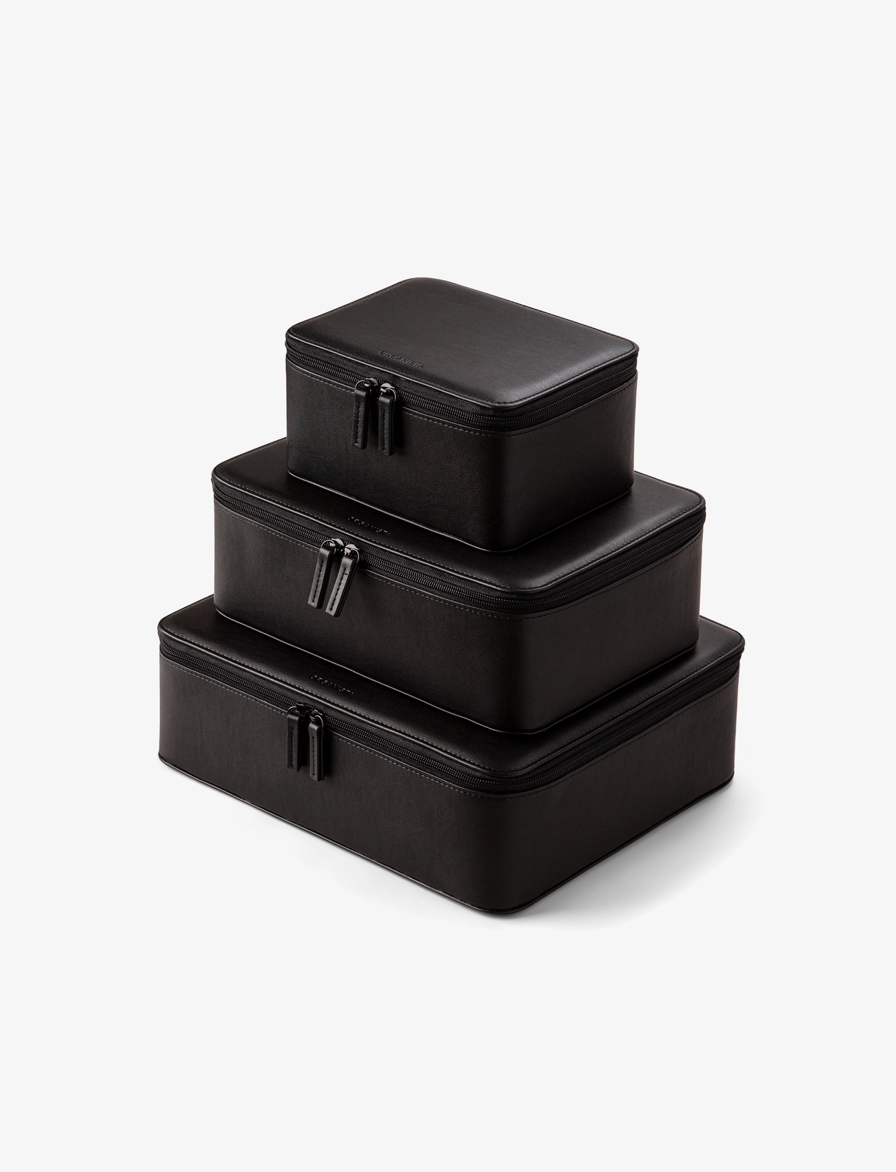 Organista Vegan Leather Packing Cube Set - Organista - BLACK / black