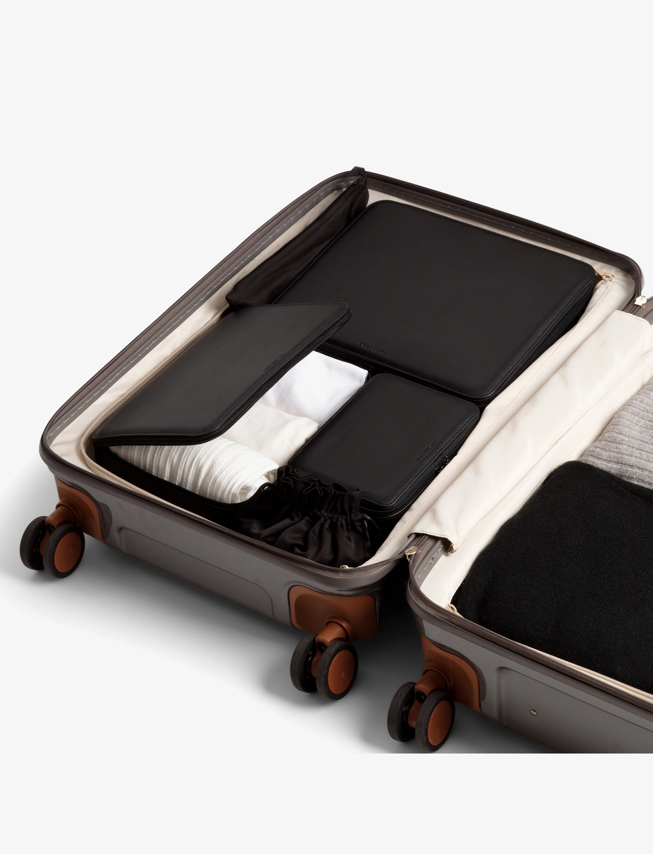 Organista - Vegan Leather Packing Cube Set - packing organisers - black - 2