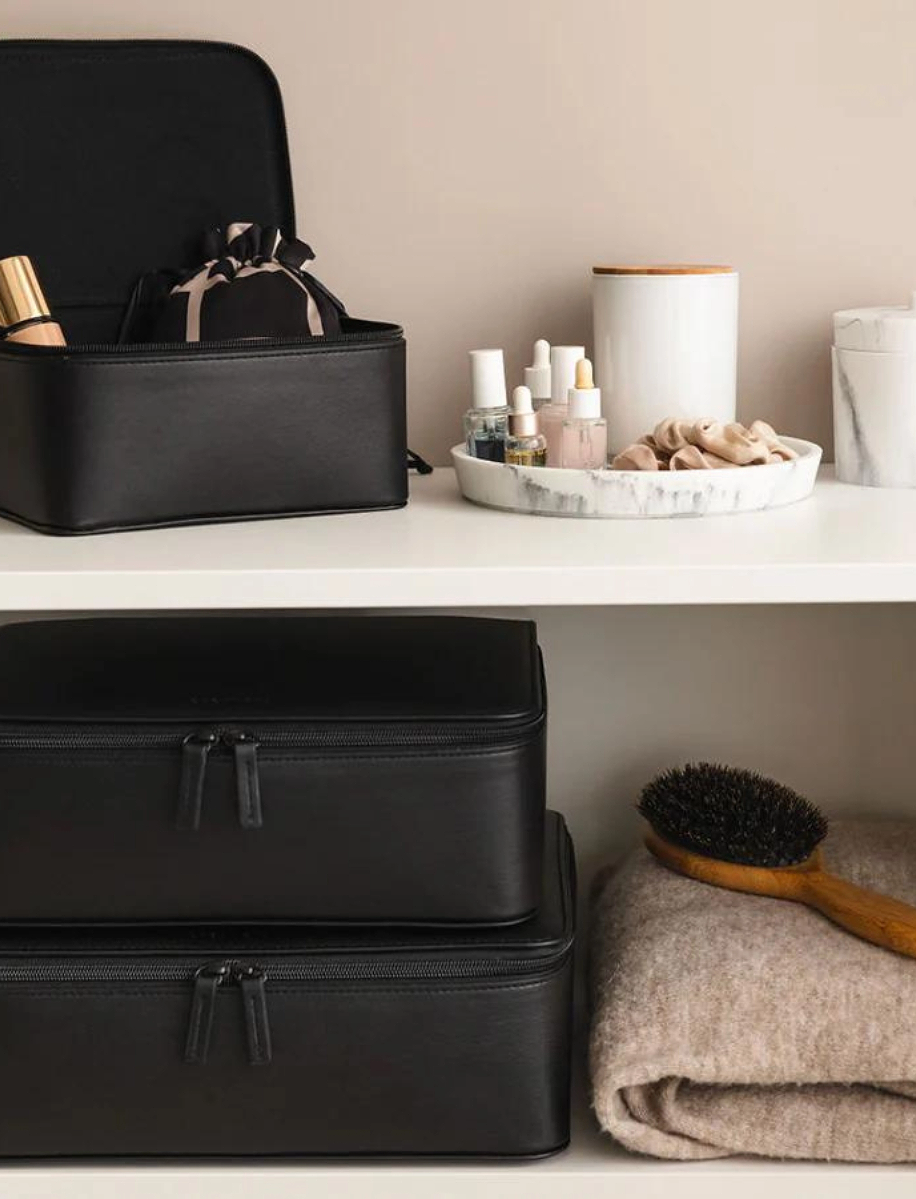 Organista Vegan Leather Packing Cube Set - Reisi põhitooted - BLACK / black