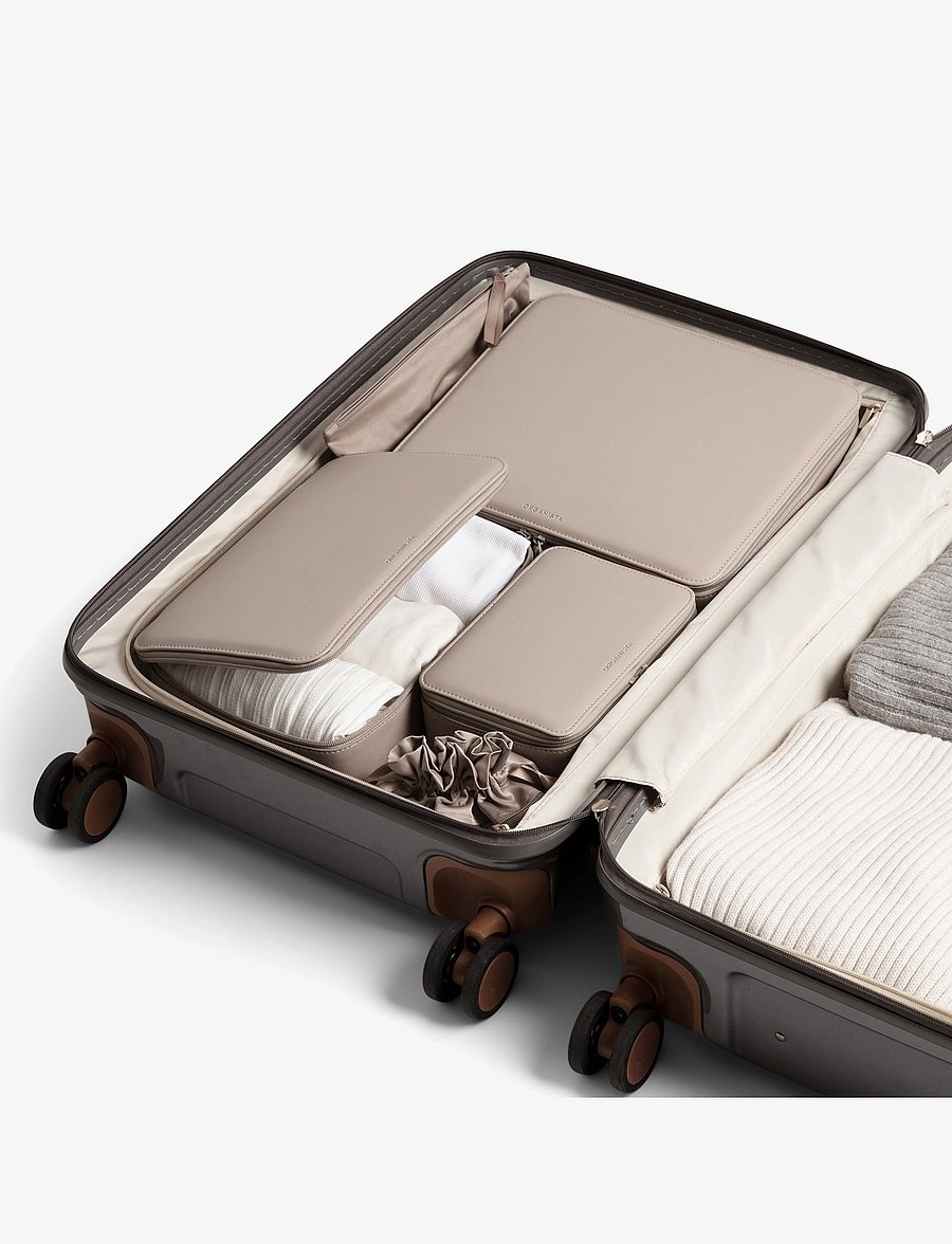 Organista - Vegan Leather Packing Cube Set - packfächer - taupe - 2