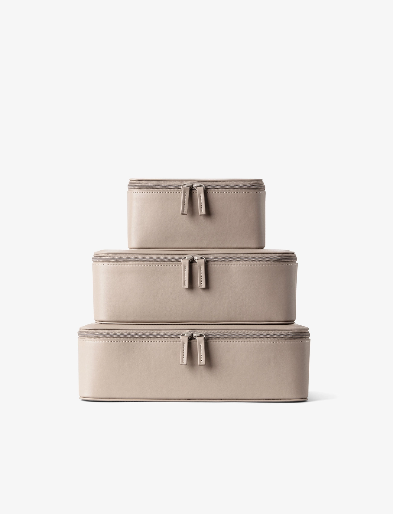 Organista - Vegan Leather Packing Cube Set - packing organisers - taupe - 3