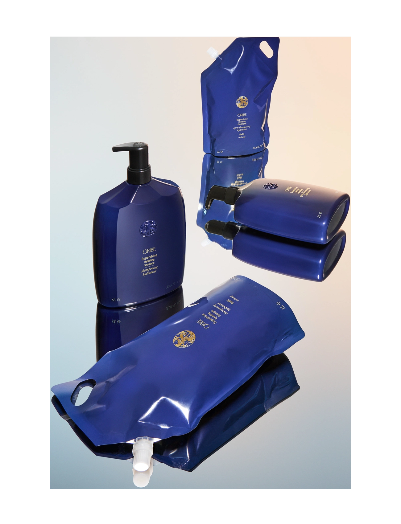 Oribe - Supershine Hydrating Conditioner Liter Refill - hoitoaineet - clear - 4