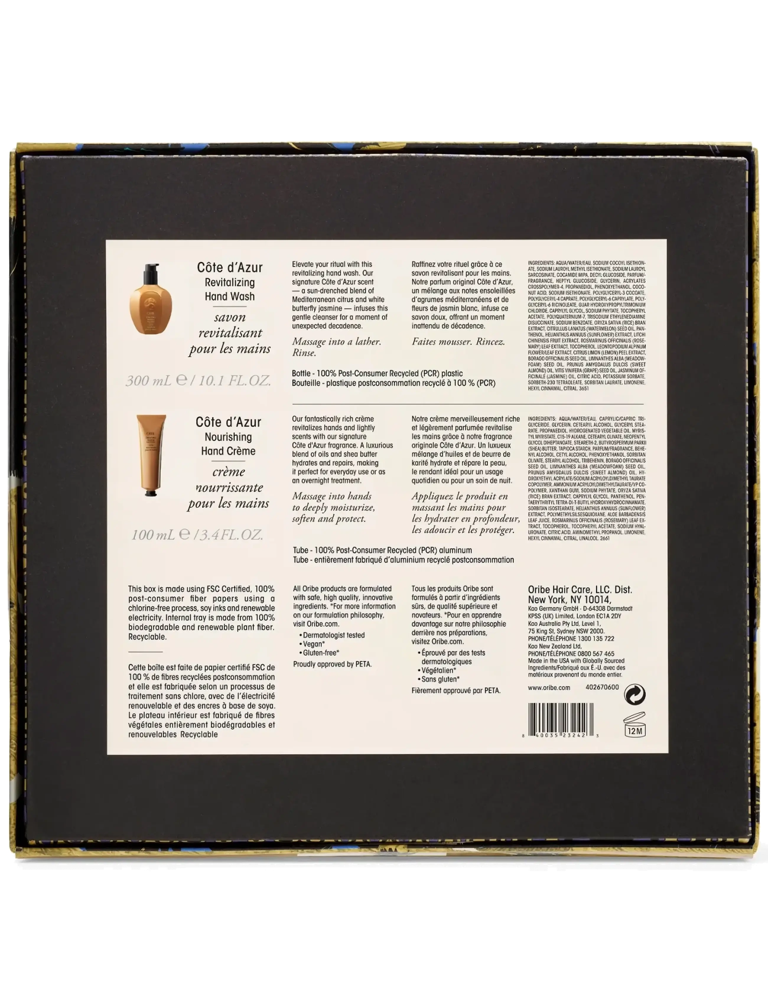 Oribe - Oribe Côte d’Azur Hand Wash & Crème Set - handa honum - clear - 2
