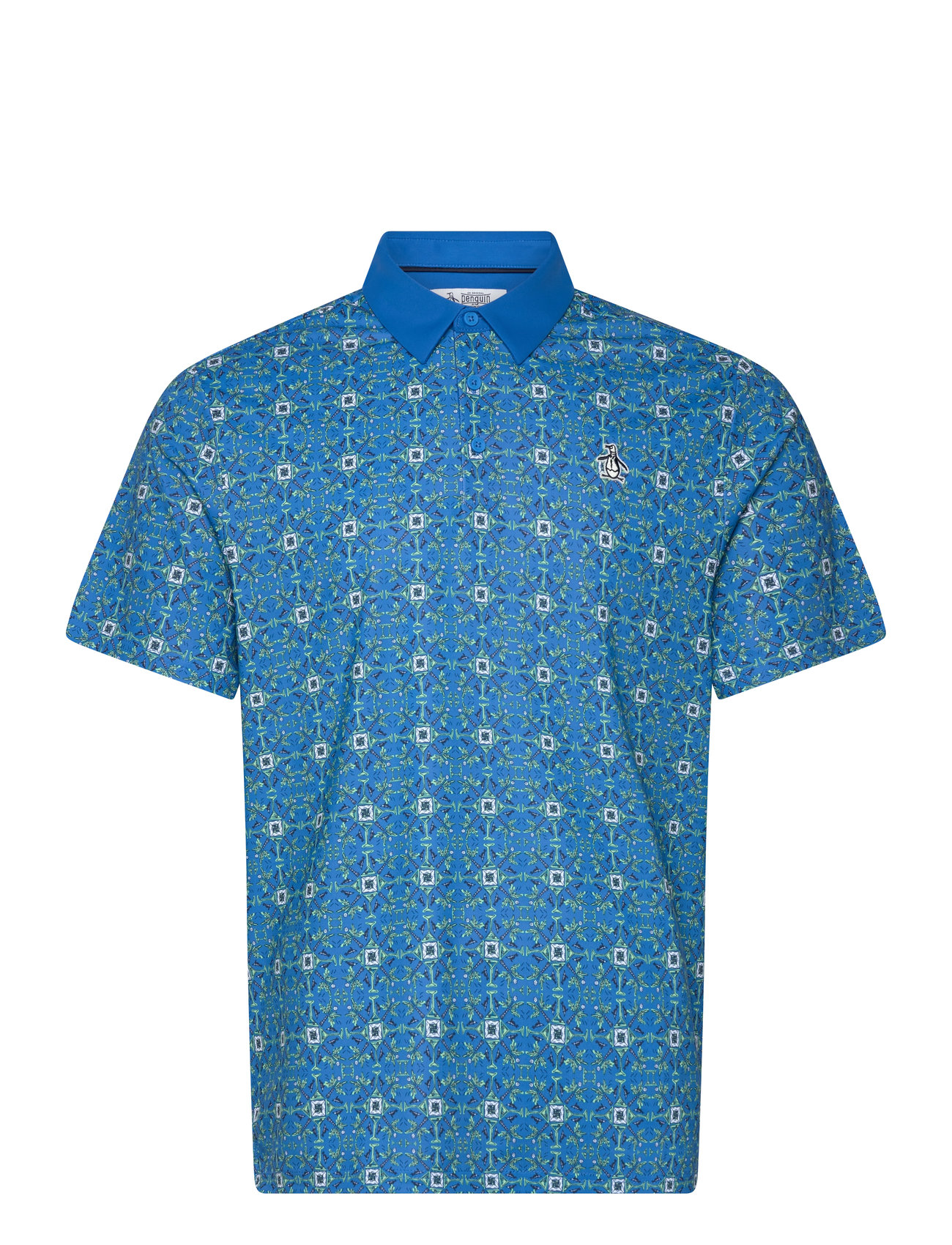 Original Penguin Golf Pete's Cocktail Windowpane Polo - Blue - S 2