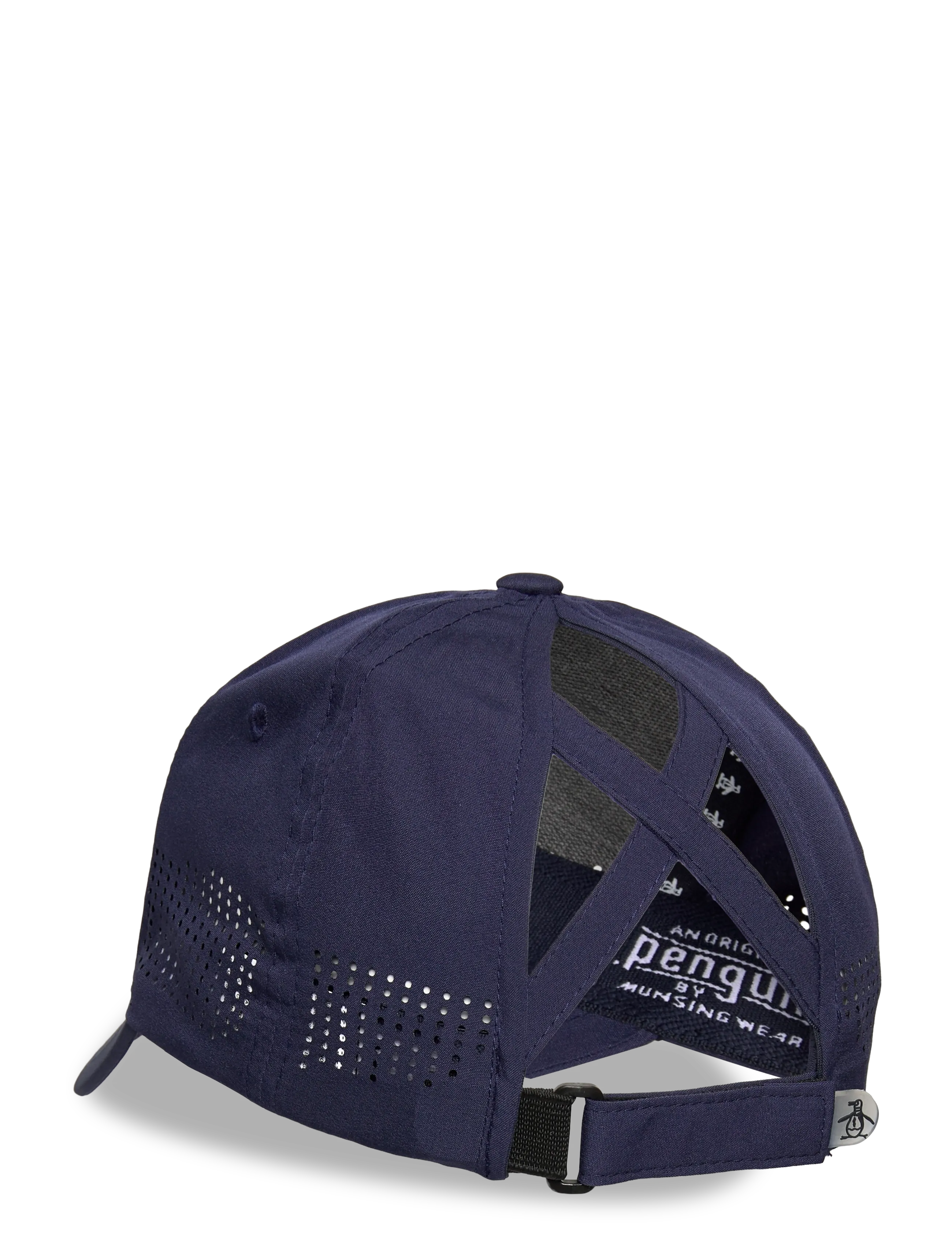 Original Penguin Golf - Women’s Country Club Perforated Cap - czapki i kapelusze - black iris - 1