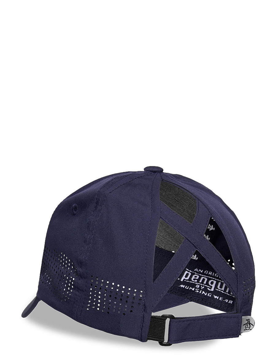 Original Penguin Golf - Women’s Country Club Perforated Cap - czapki i kapelusze - black iris - 1