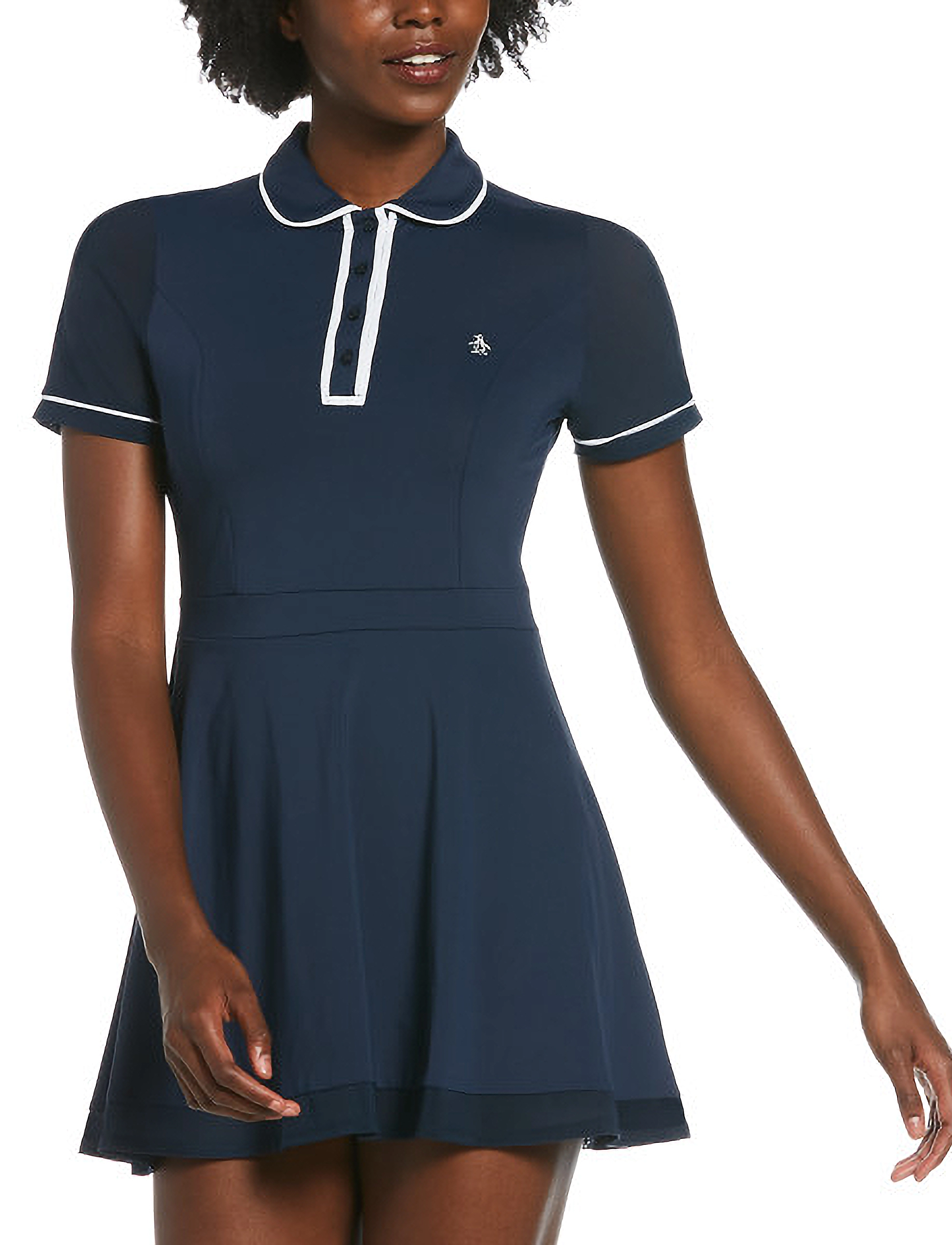 Original Penguin Golf Veronica Dress, Kvinder, Polo Kjole, Blå, Str: S