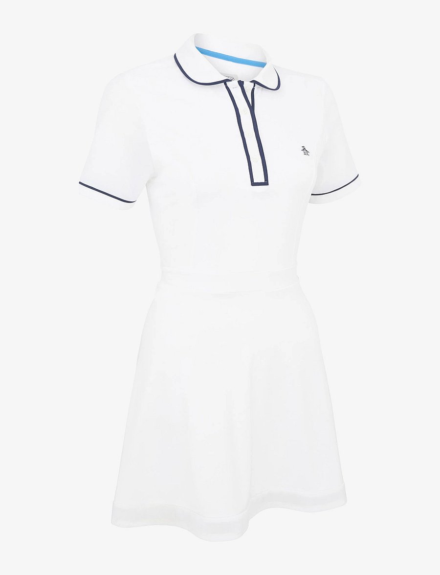 Original Penguin Golf - Veronica Dress - kleider & röcke - bright white - 1
