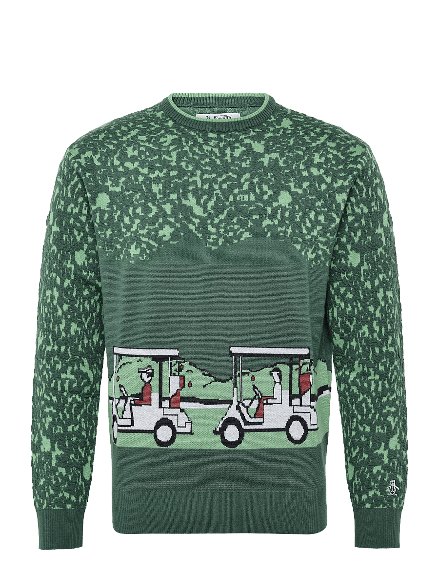 Original Penguin Golf - GOLF CART JACQUARD SWEATER - camping green - 0