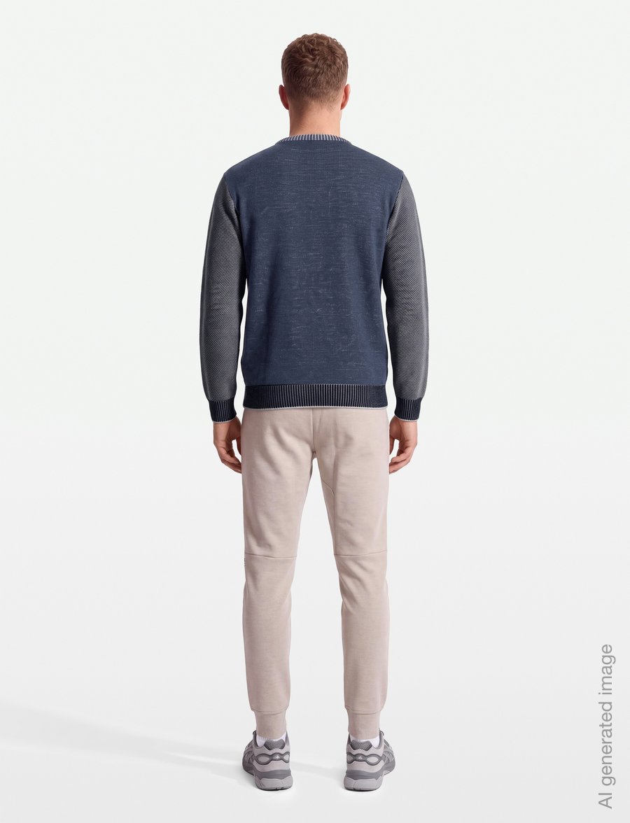 Original Penguin Golf - GOLF TOURNAMENT JACQUARD SWEATER - sweatshirts - black iris - 4