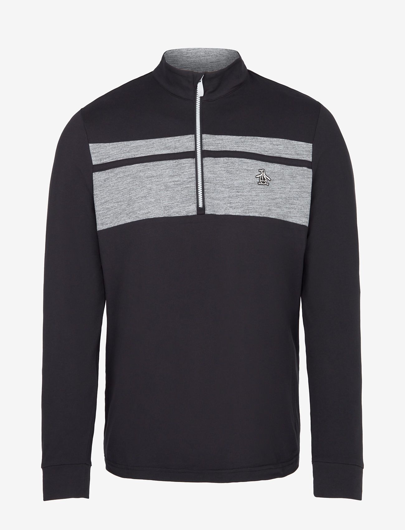 Original Penguin Golf - L/S LIGHTWEIGHT1/4 ZIP PULLOVER - caviar - 1
